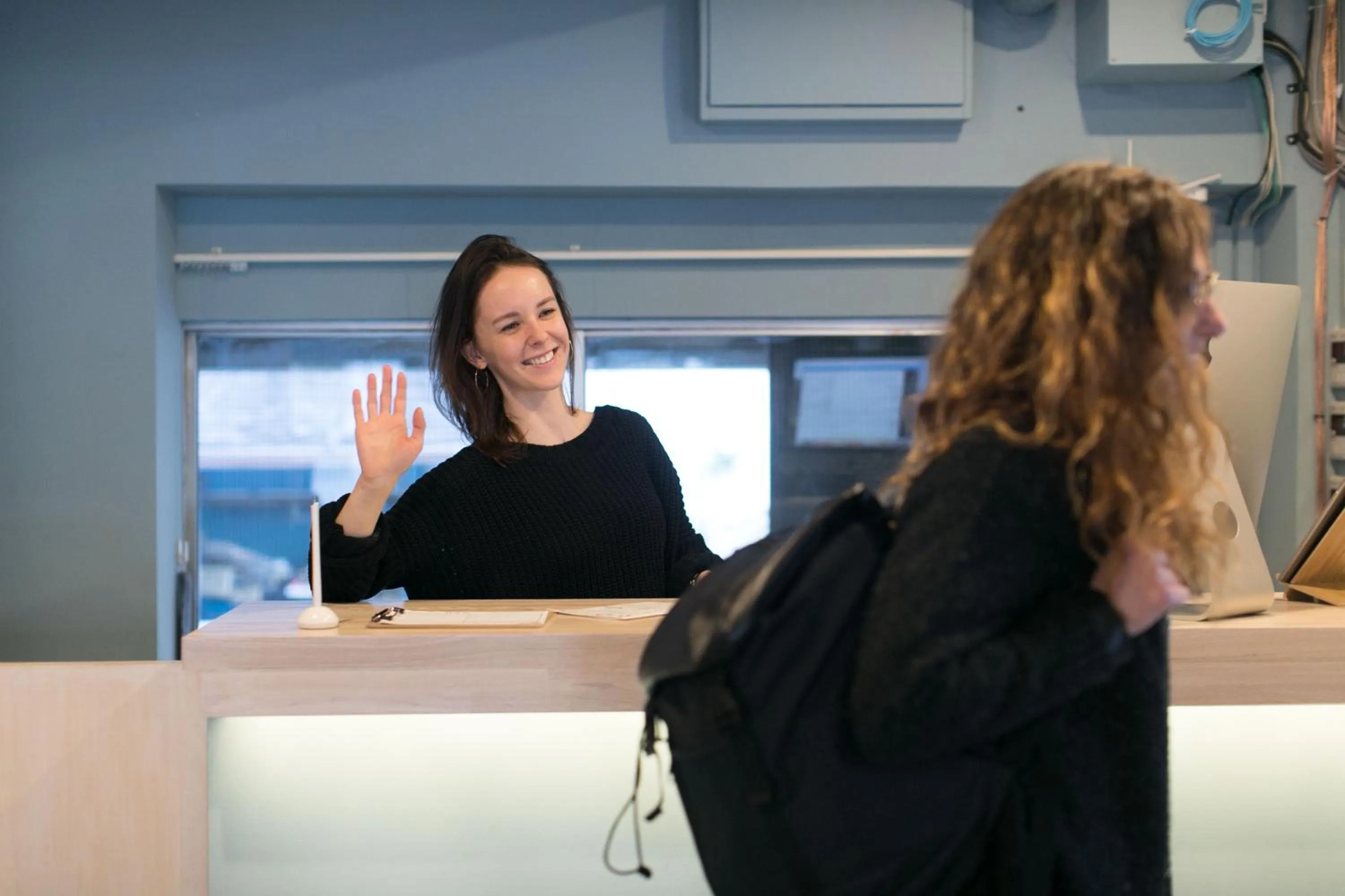 Lobby or reception in hostel DEN