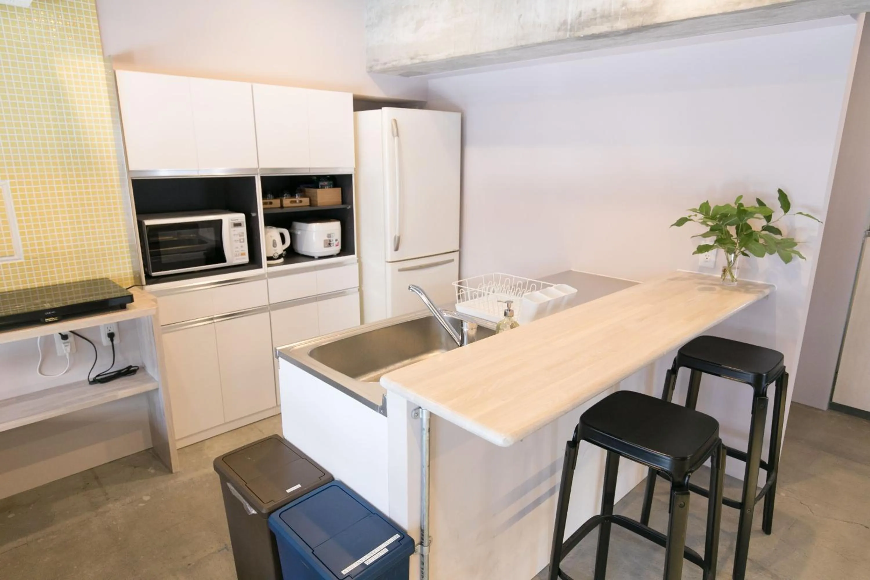 Kitchen or kitchenette in hostel DEN