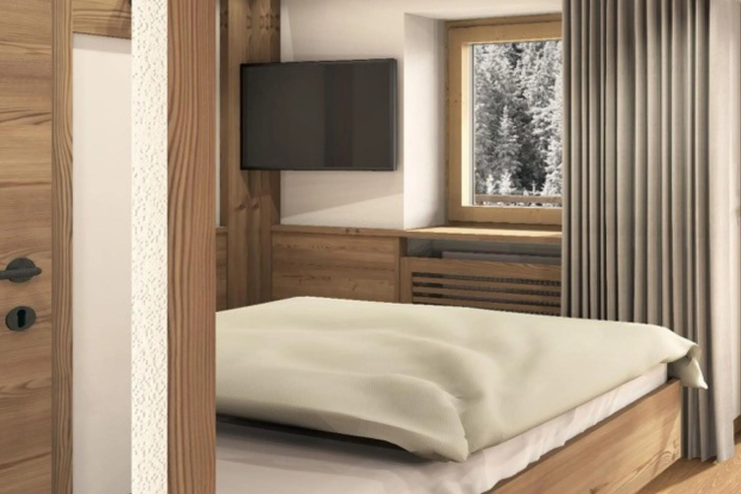 Bed in Hotel Fil Da Mont