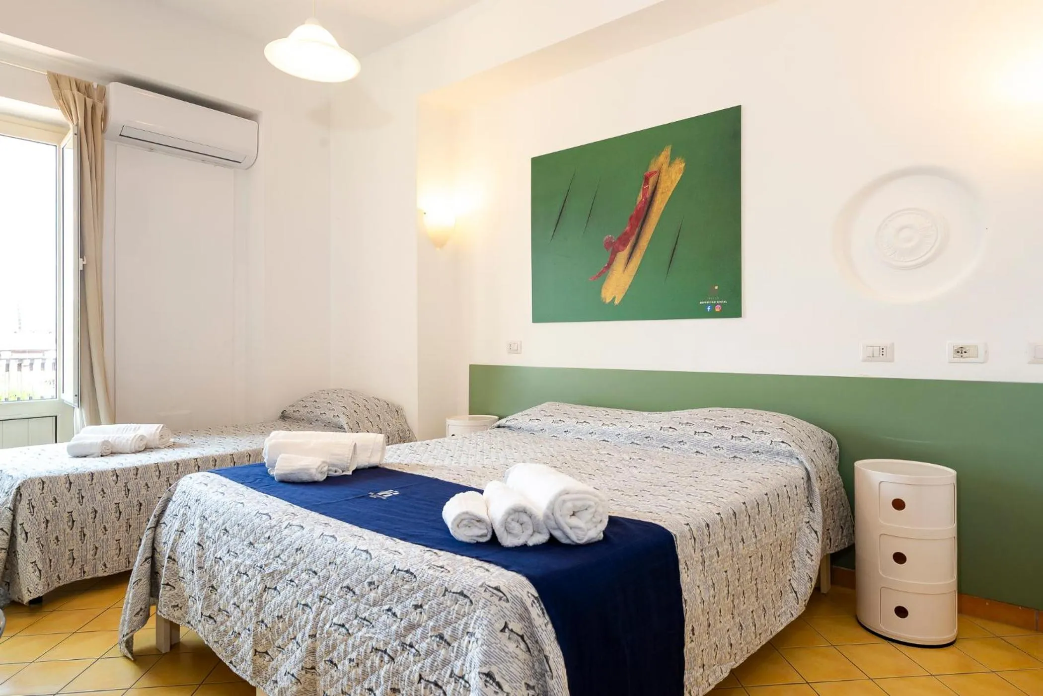 Bed in Hotel Villa Rita