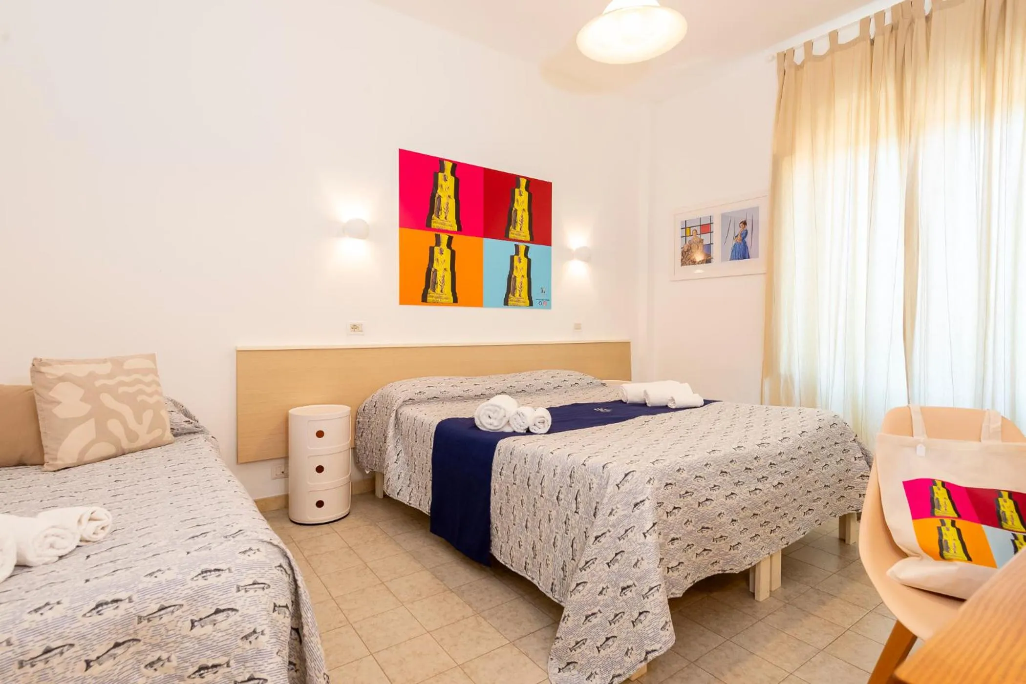 Bed in Hotel Villa Rita