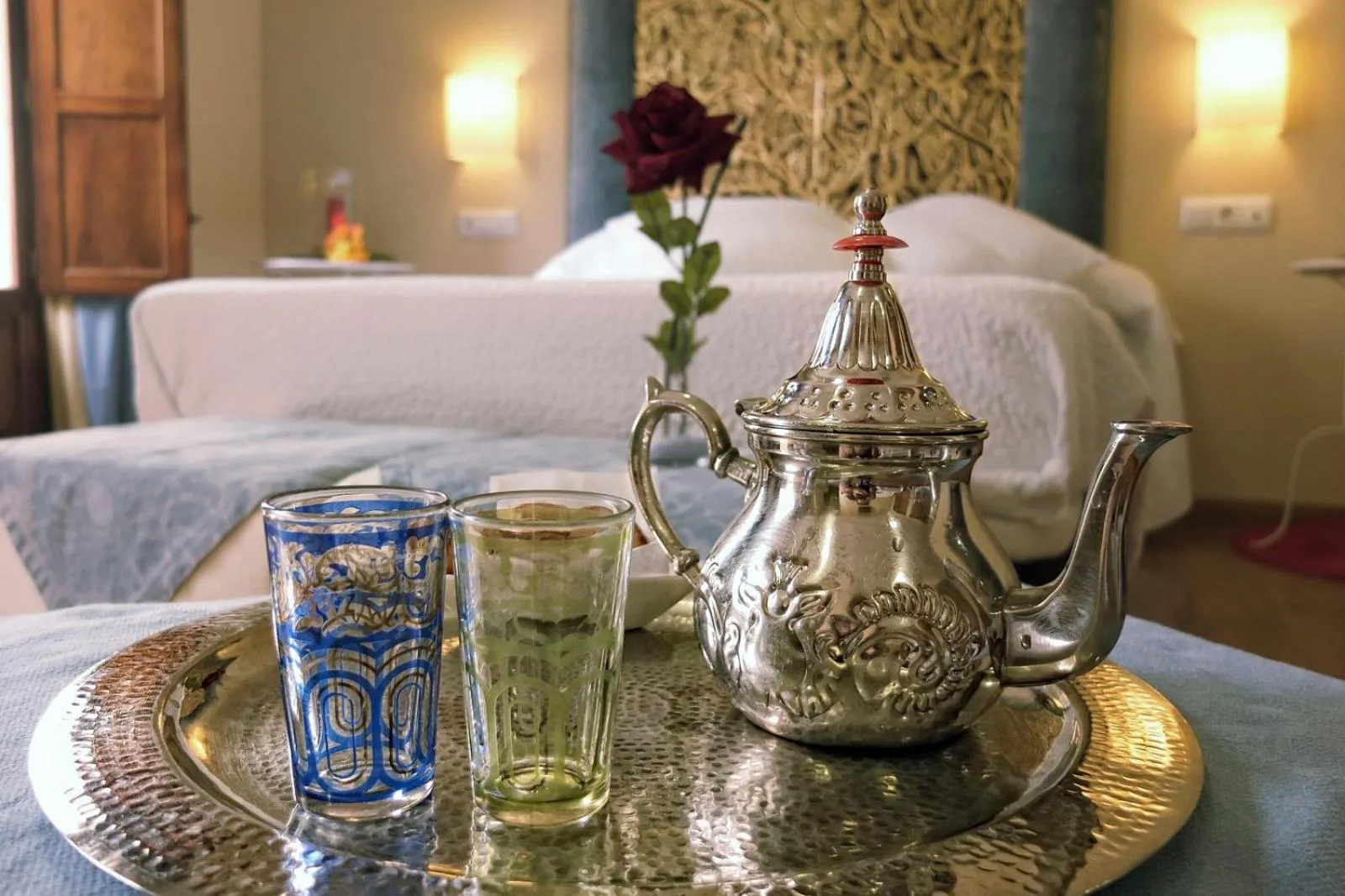 Sauna, Bed in Hospederia Baños Arabes De Cordoba