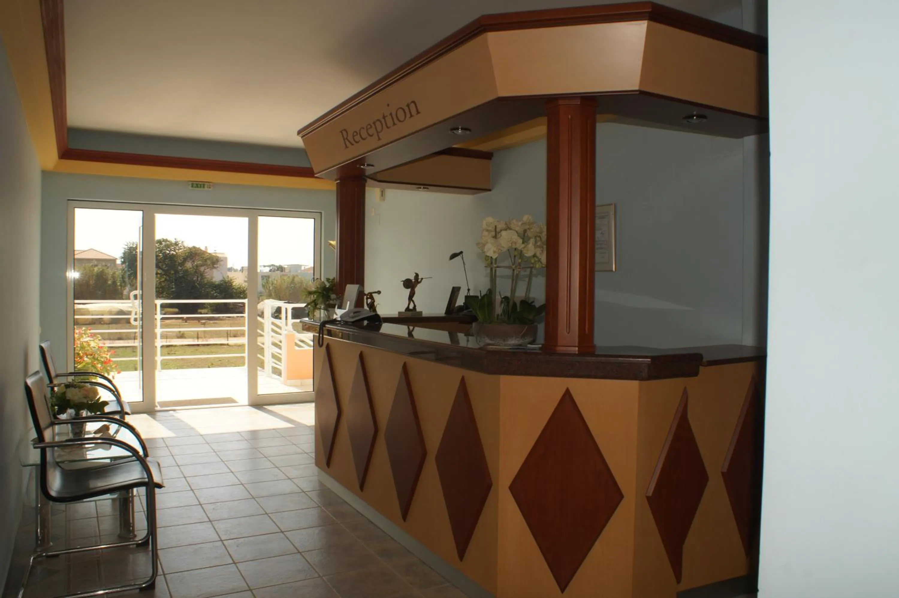 Lobby or reception in Dionisos Hotel