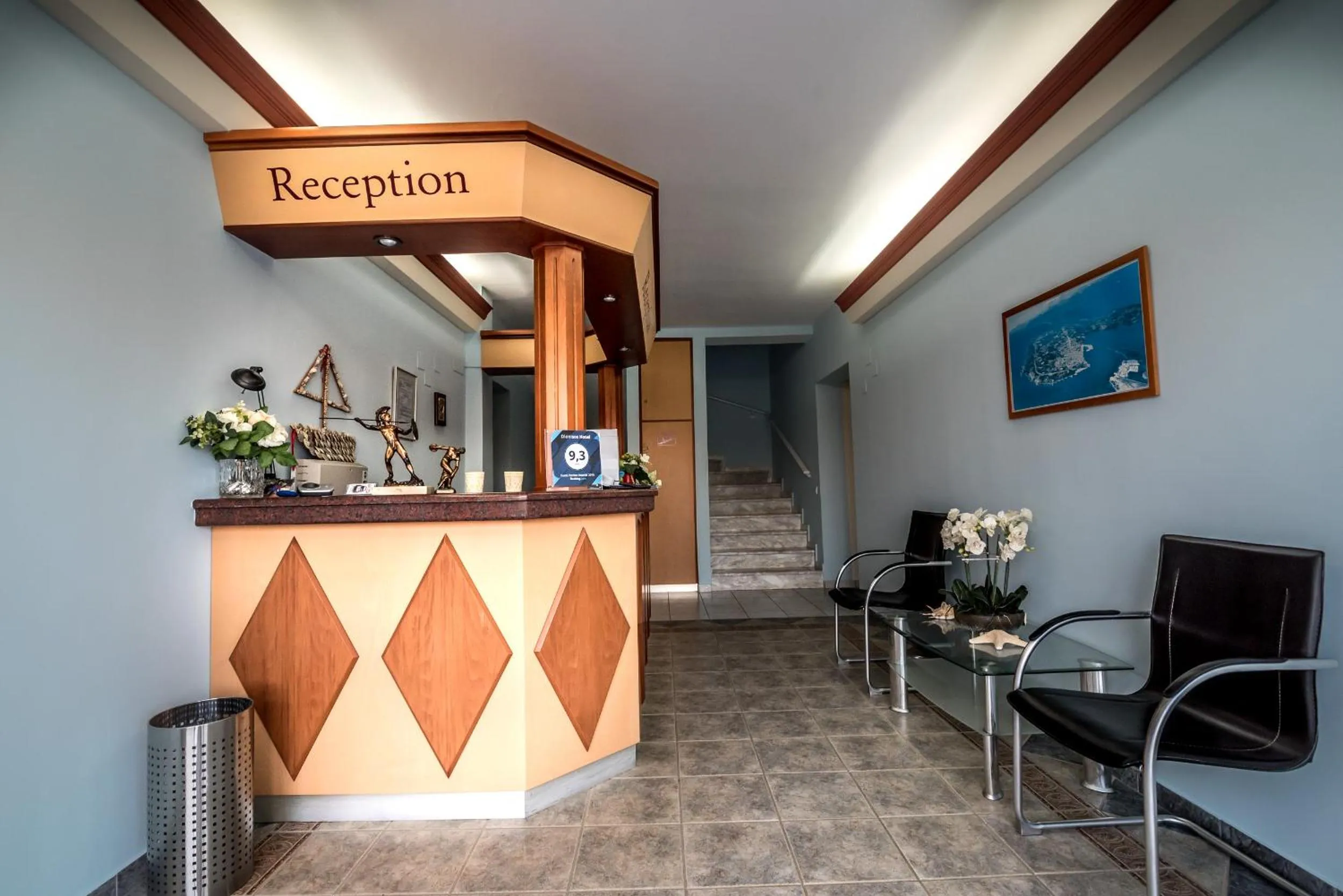 Lobby or reception in Dionisos Hotel