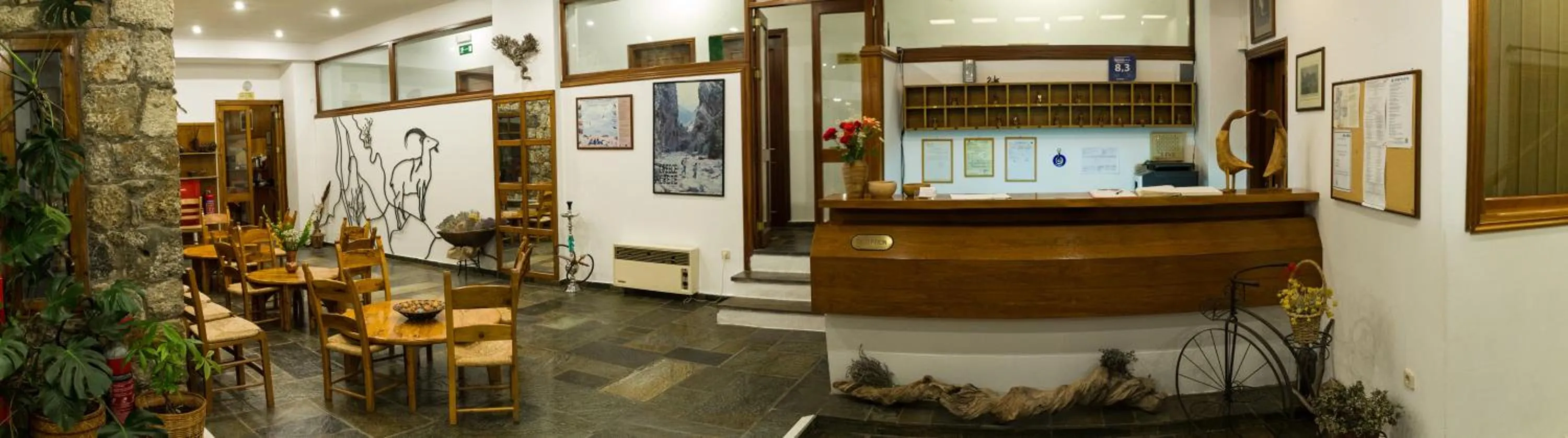 Lobby or reception in Neos Omalos Hotel