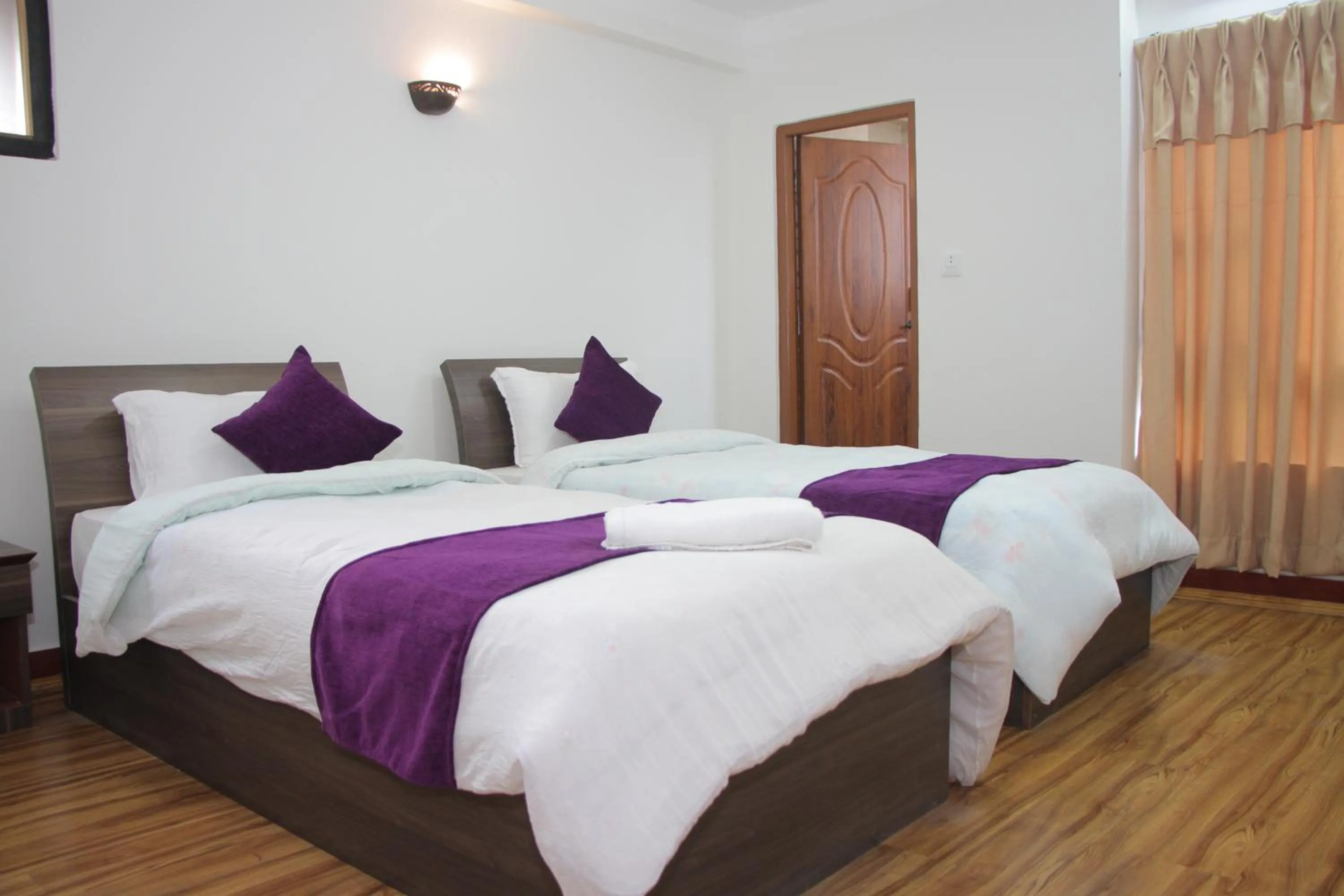 Bed in Hotel Bhaktapur Inn