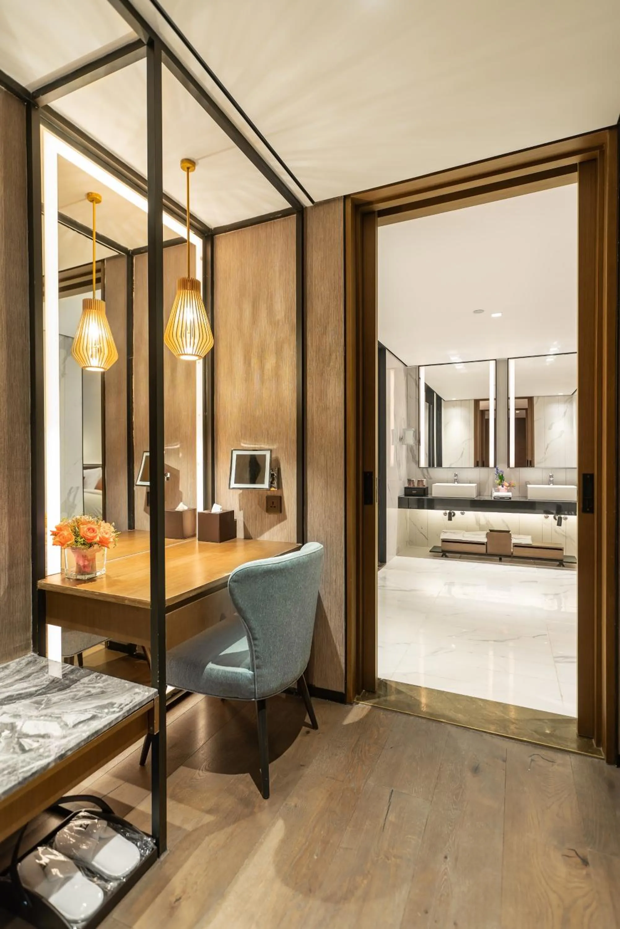 Bathroom, Bed in Wyndham Grand Yangon