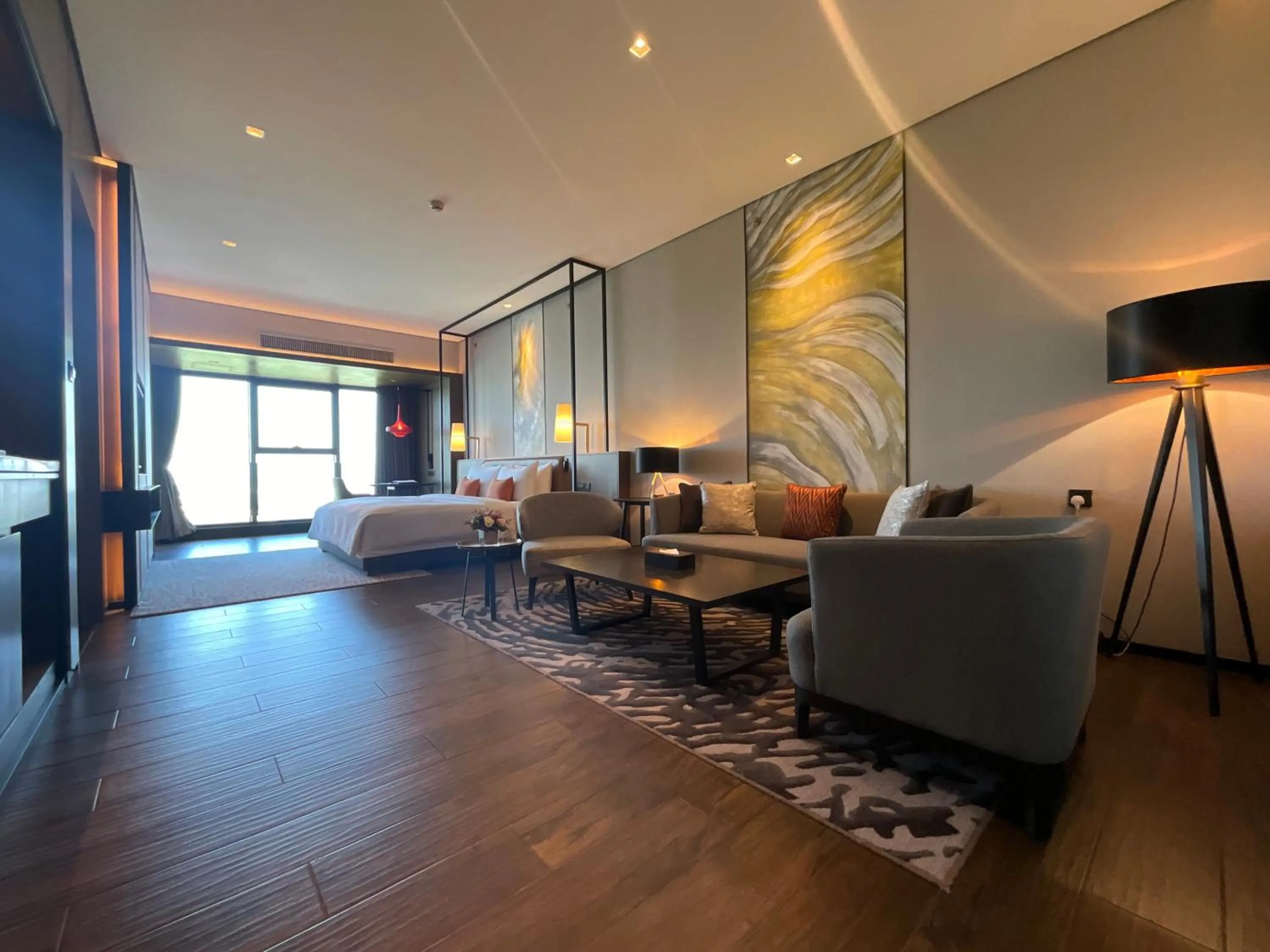 Bed in Wyndham Grand Yangon