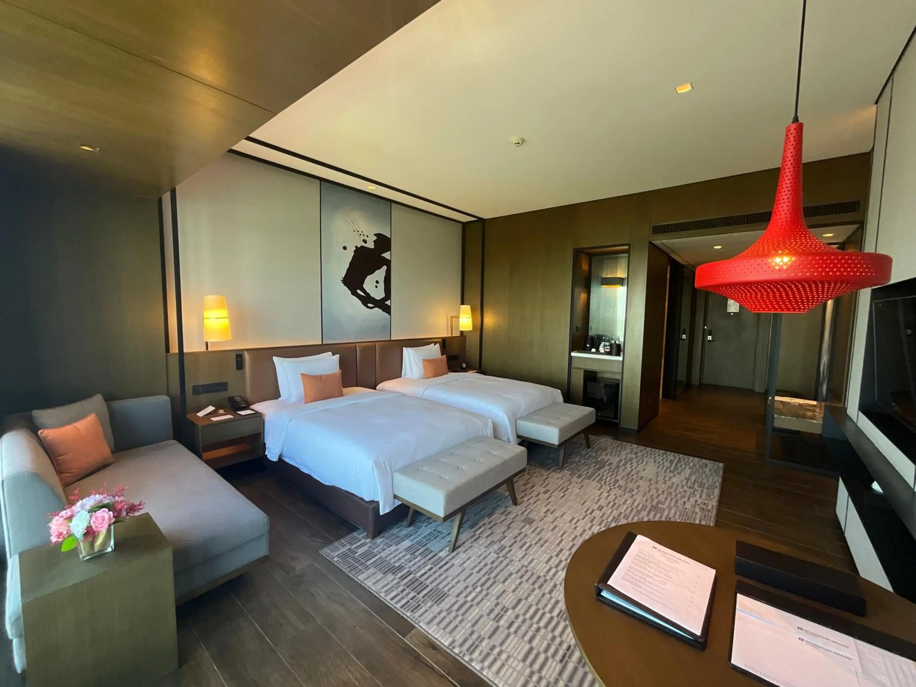 Bed in Wyndham Grand Yangon