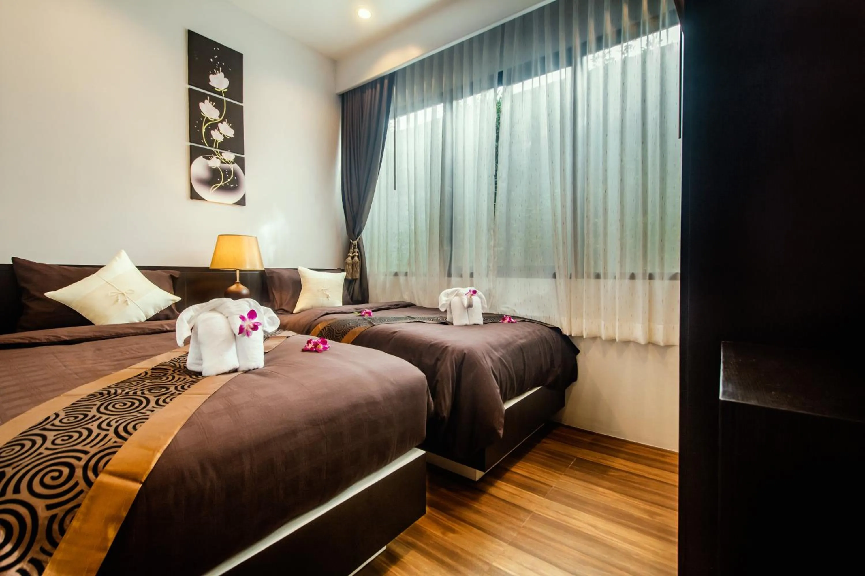 Bed in KG Private Pool Villa