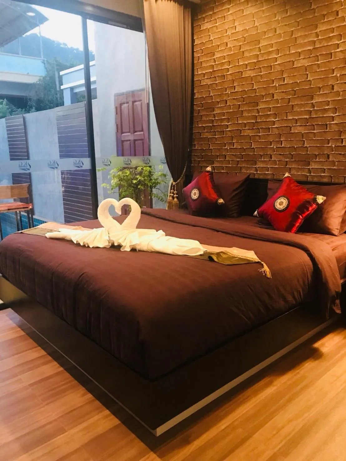 Bed in KG Private Pool Villa