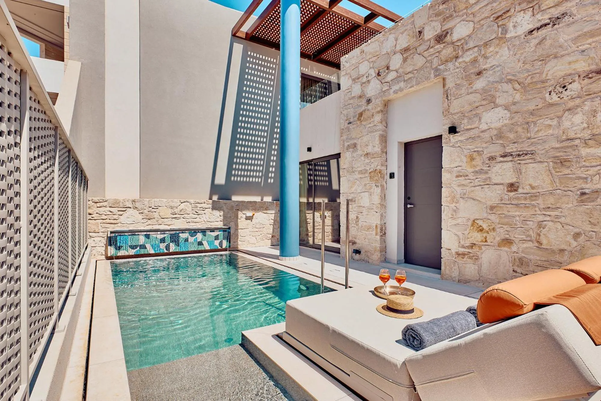 Swimming pool in Paralos Kosta Alímia