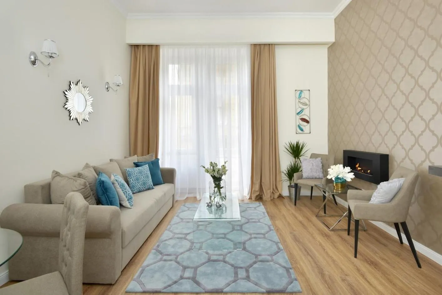 Living room in Julia superior apartment in the city center.