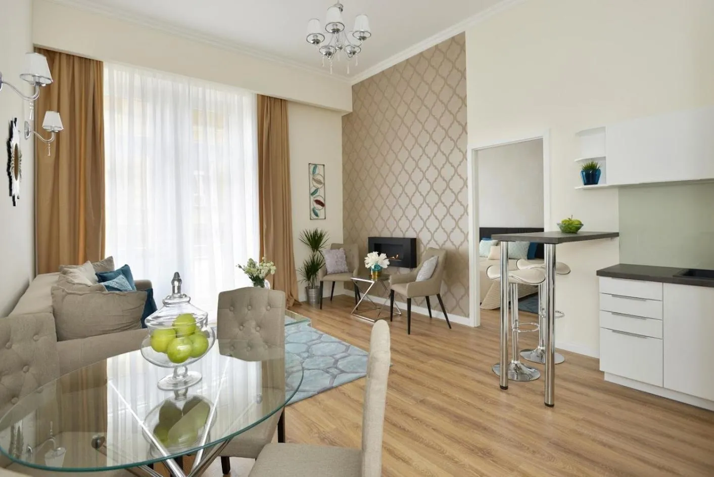 Living room in Julia superior apartment in the city center.