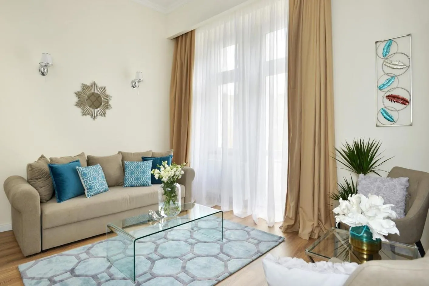 Living room in Julia superior apartment in the city center.