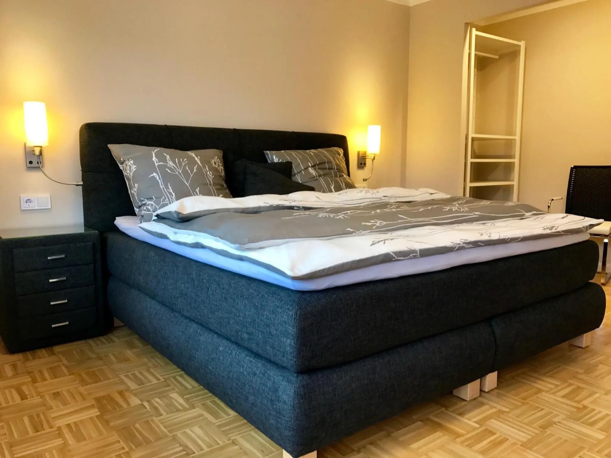 Bed in Ferienwohnung Gipfelnest