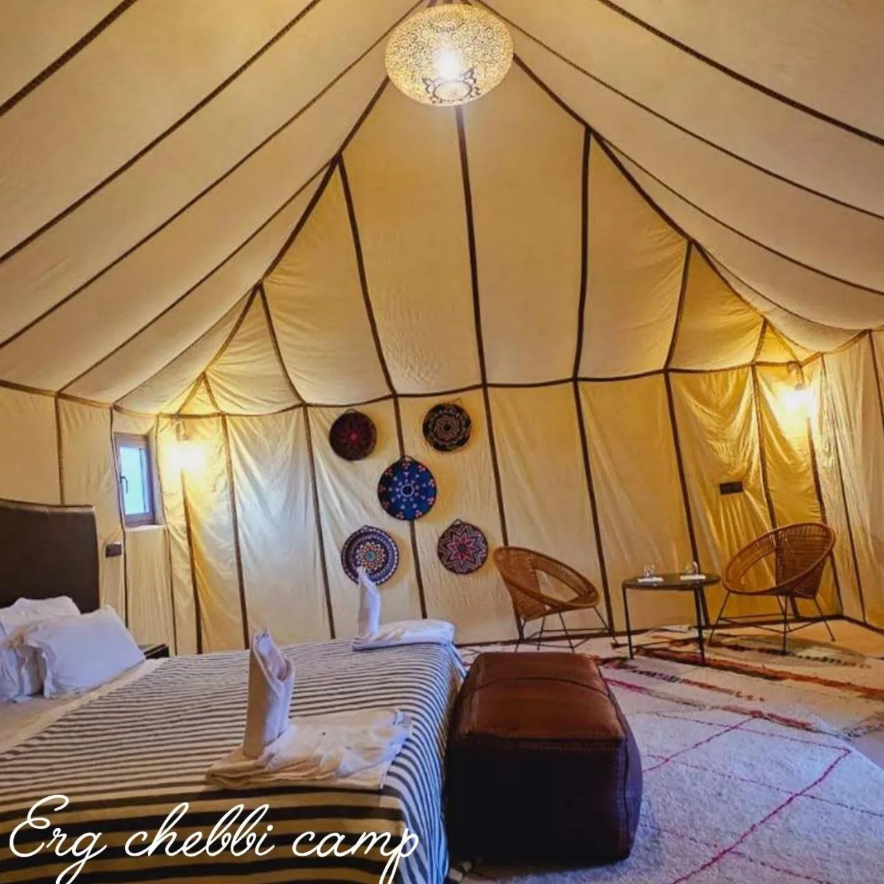 Bed in Erg Chebbi Camp