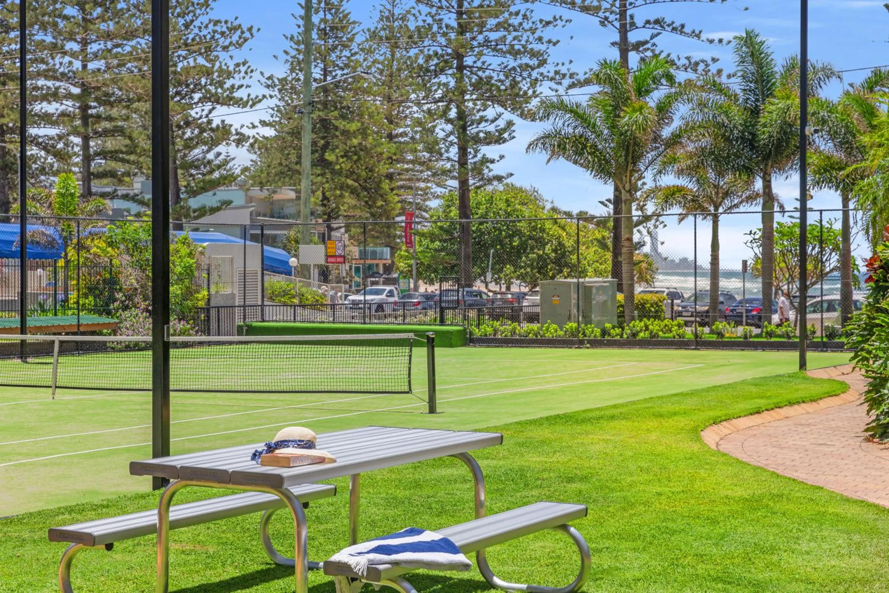 Tennis court in Burleigh Beach Tower