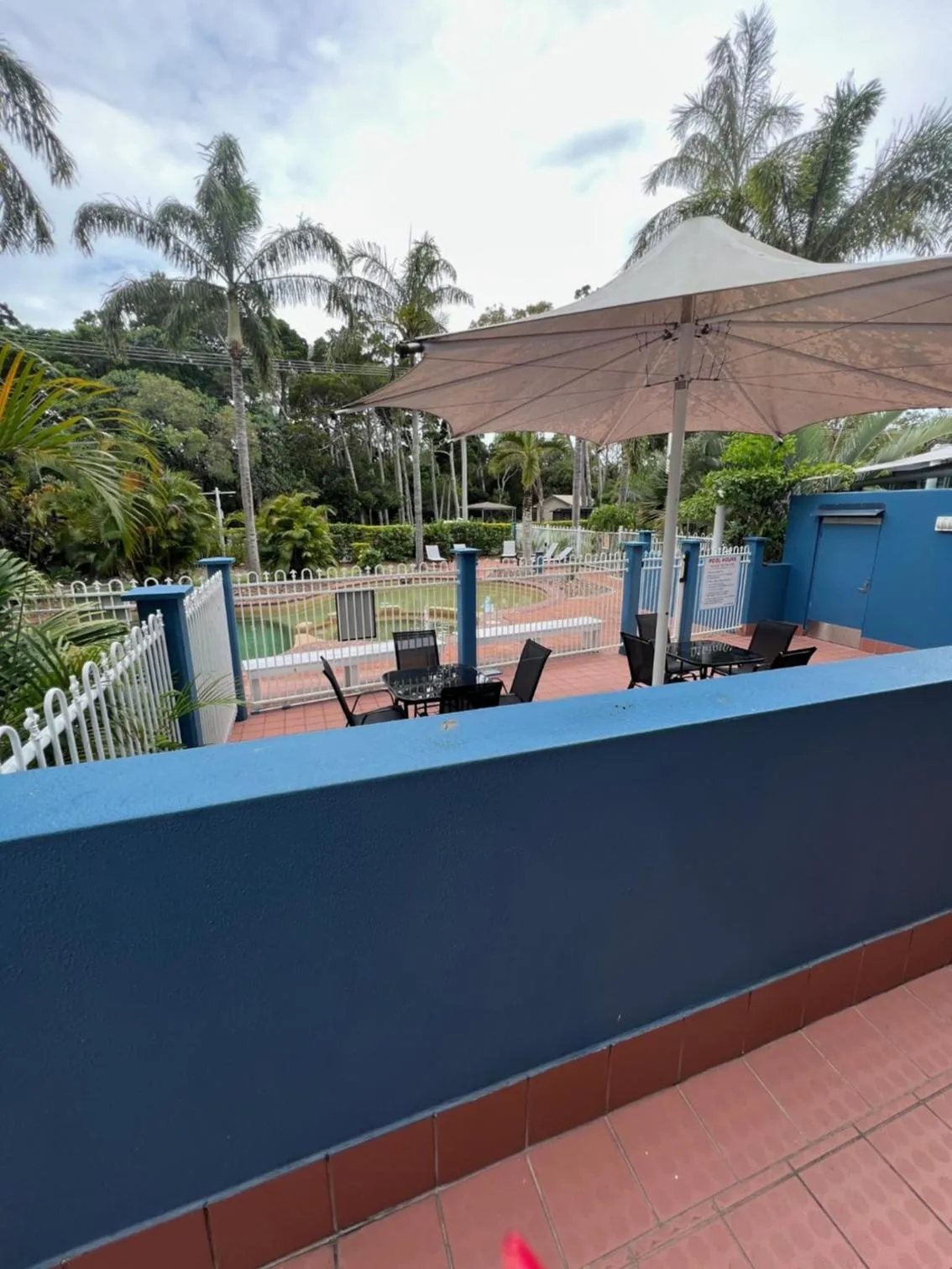 Pool view in White Crest Apartments