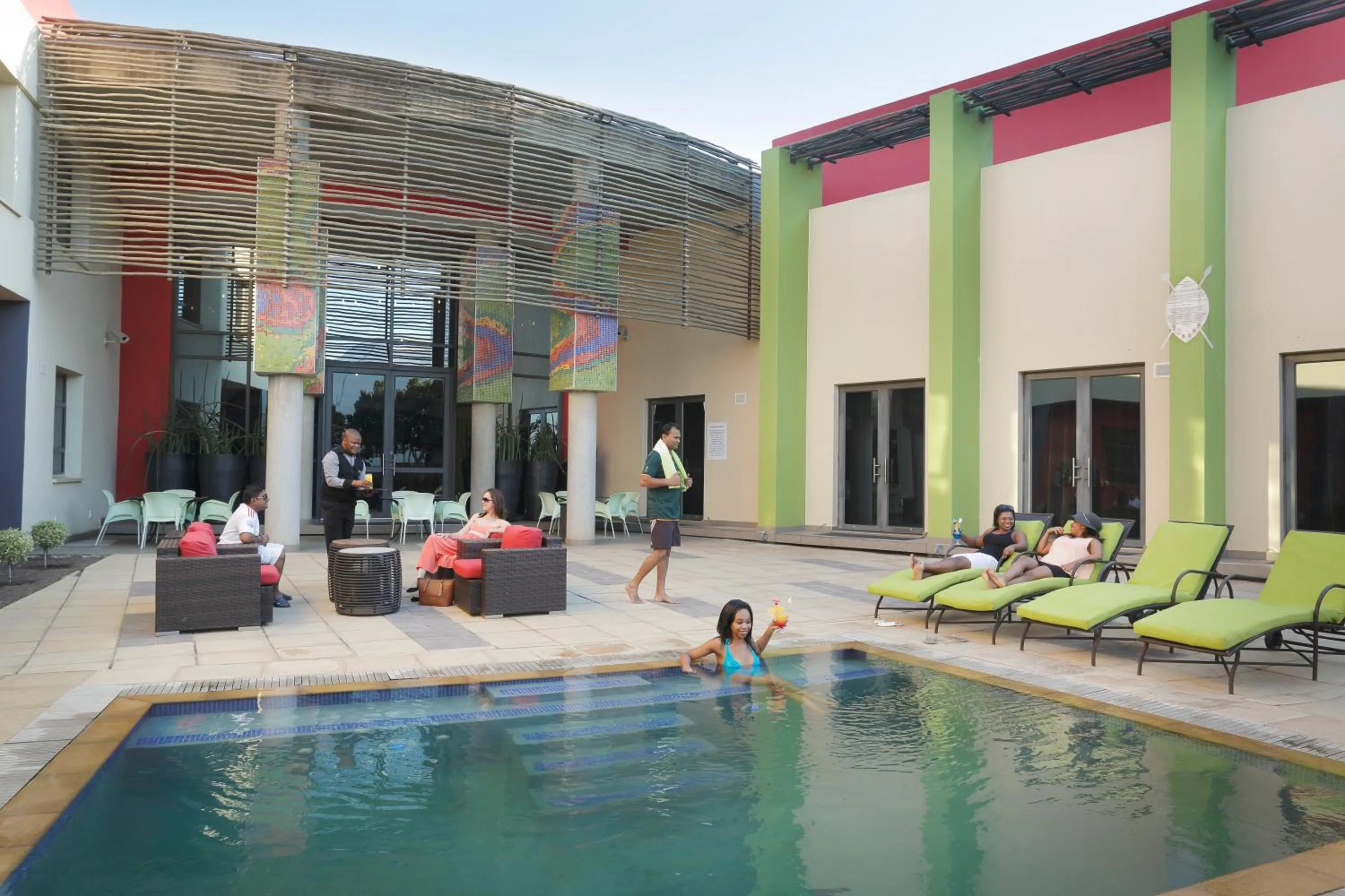 Swimming pool in Peermont Metcourt at Umfolozi, Empangeni