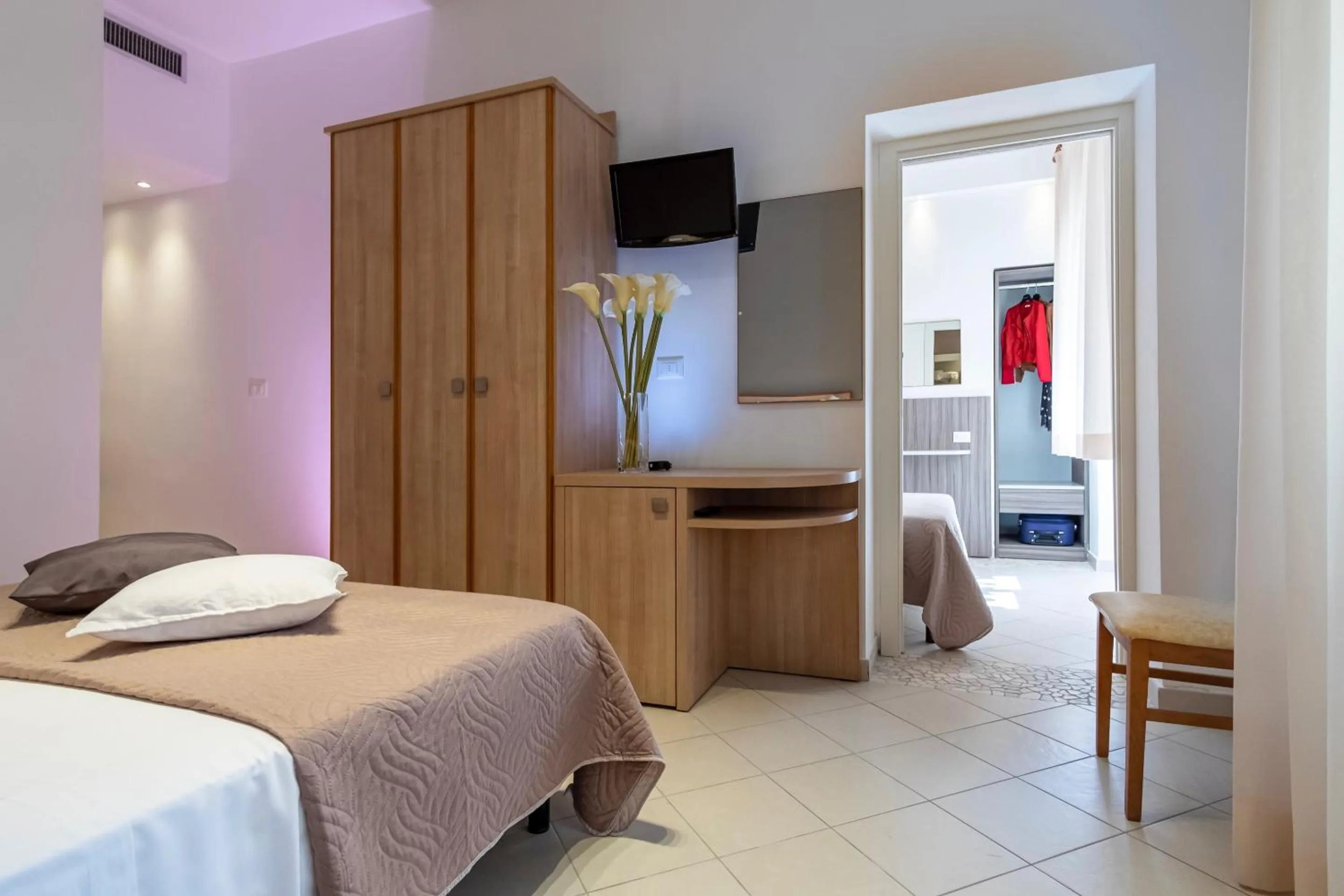 Bed in Hotel Mocambo Riccione CENTRALISSIMO AL MARE