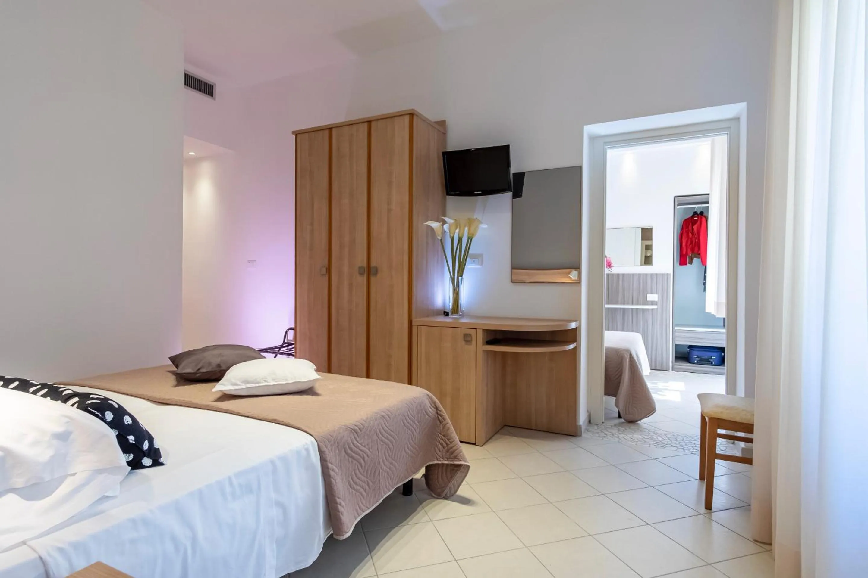 Bed in Hotel Mocambo Riccione CENTRALISSIMO AL MARE