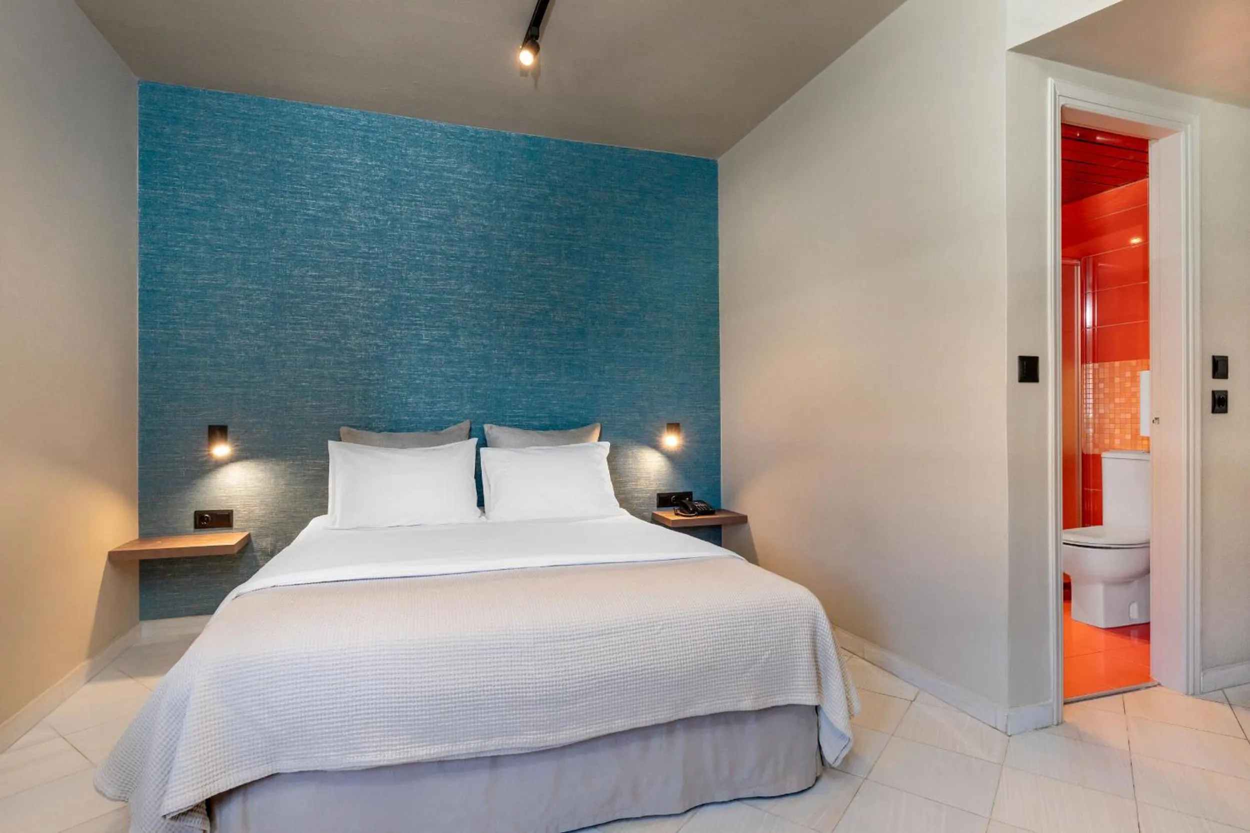 Bed in Hotel Nafpaktos