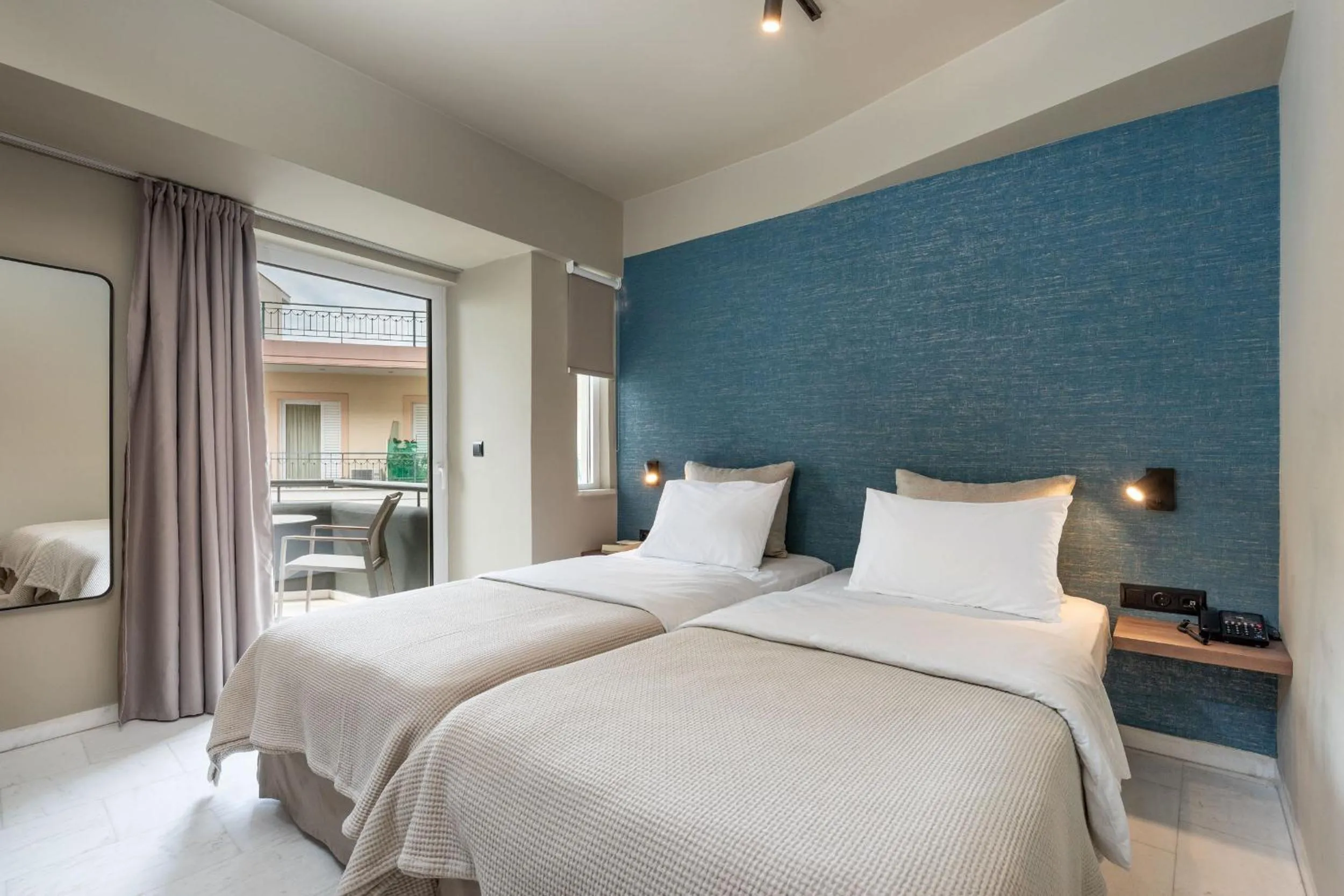 Bed in Hotel Nafpaktos