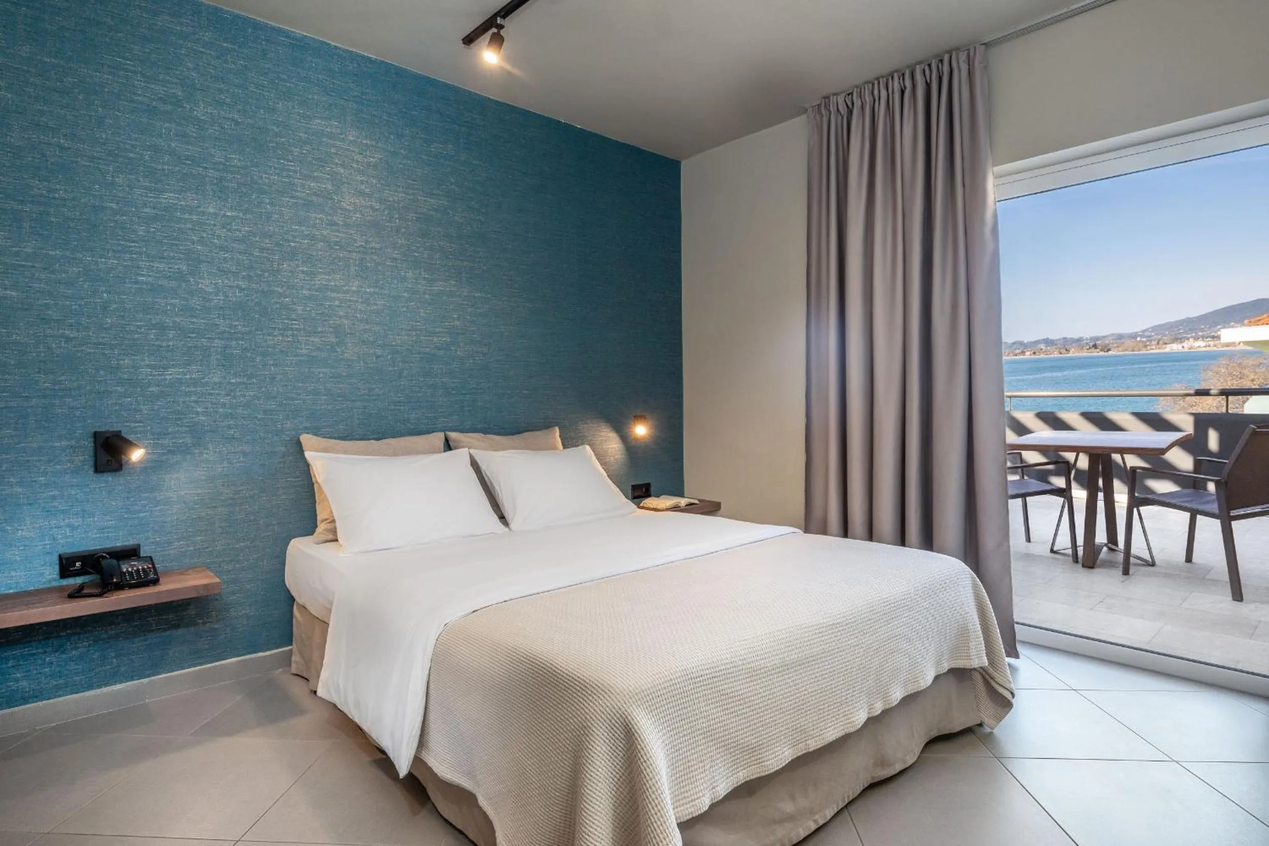 Bed in Hotel Nafpaktos