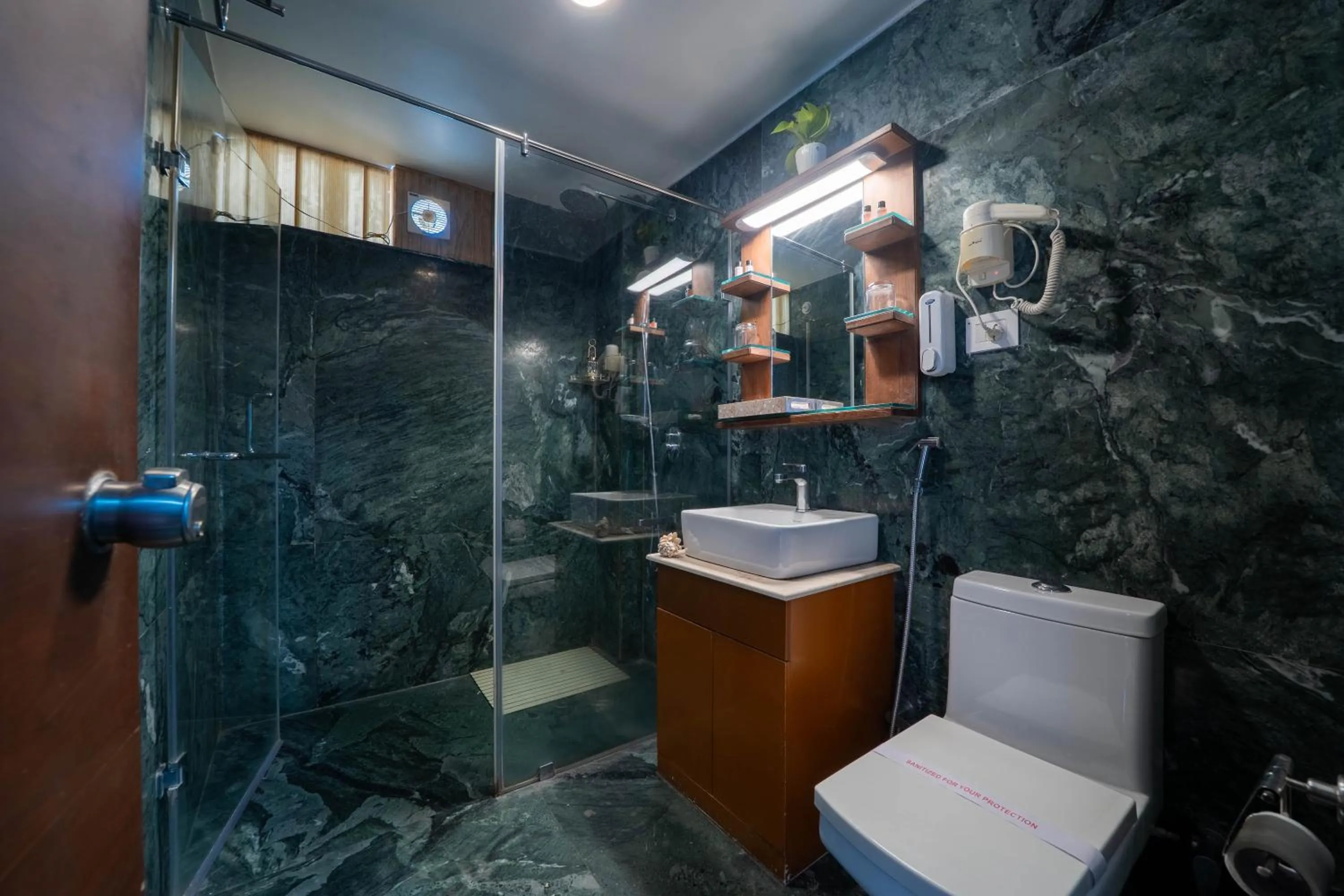 Bathroom in Perfectstayz Premium The Pride at mall road