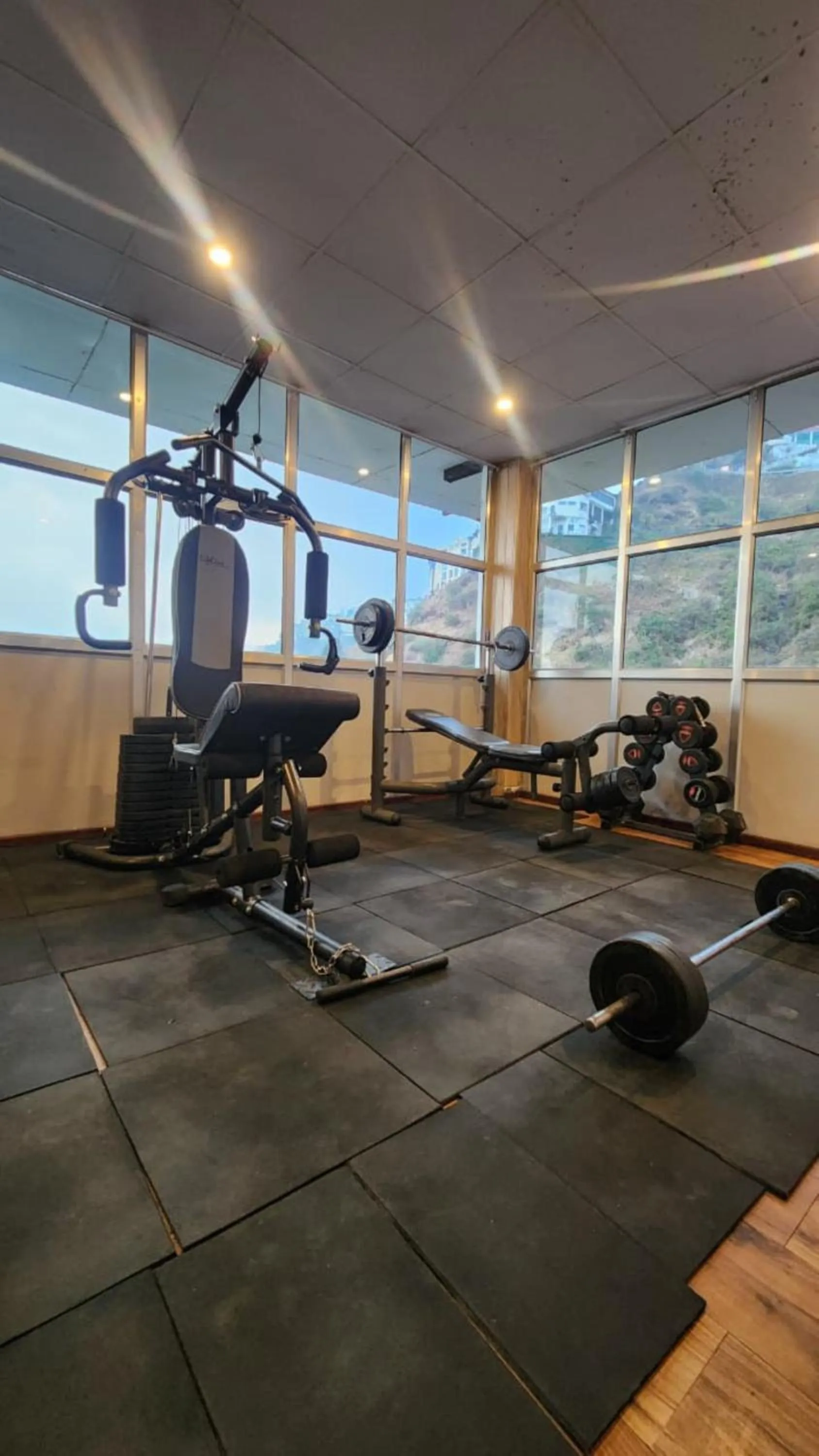 Fitness centre/facilities in Perfectstayz Premium The Pride at mall road