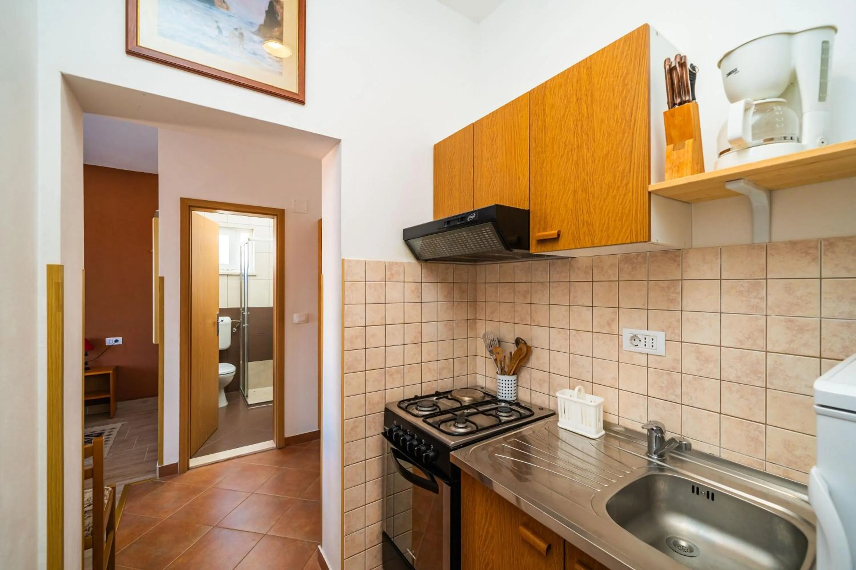 Kitchen or kitchenette in Apartments Senjo