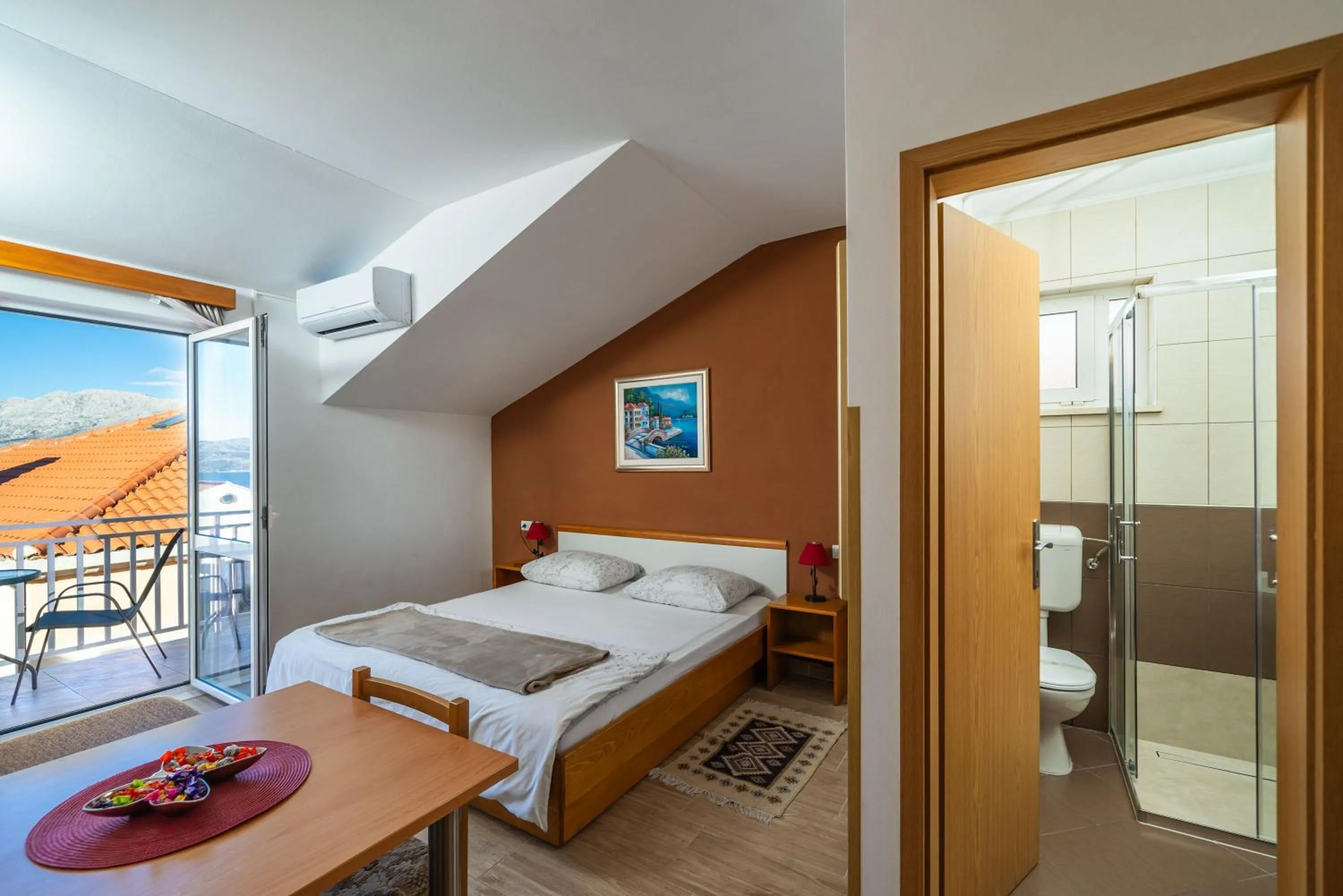 View (from property/room), Bed in Apartments Senjo