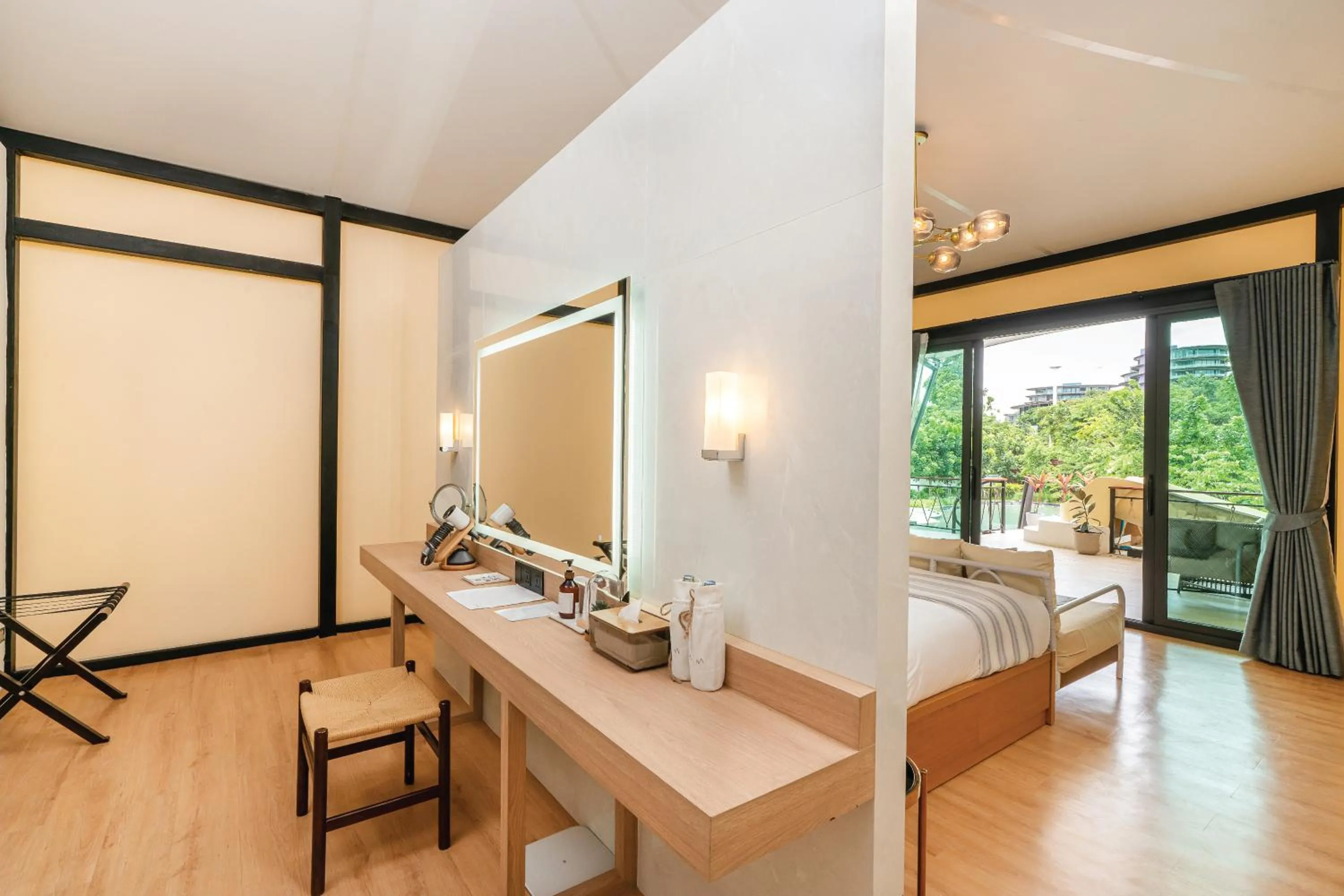 Bed in Te Mata Glamping