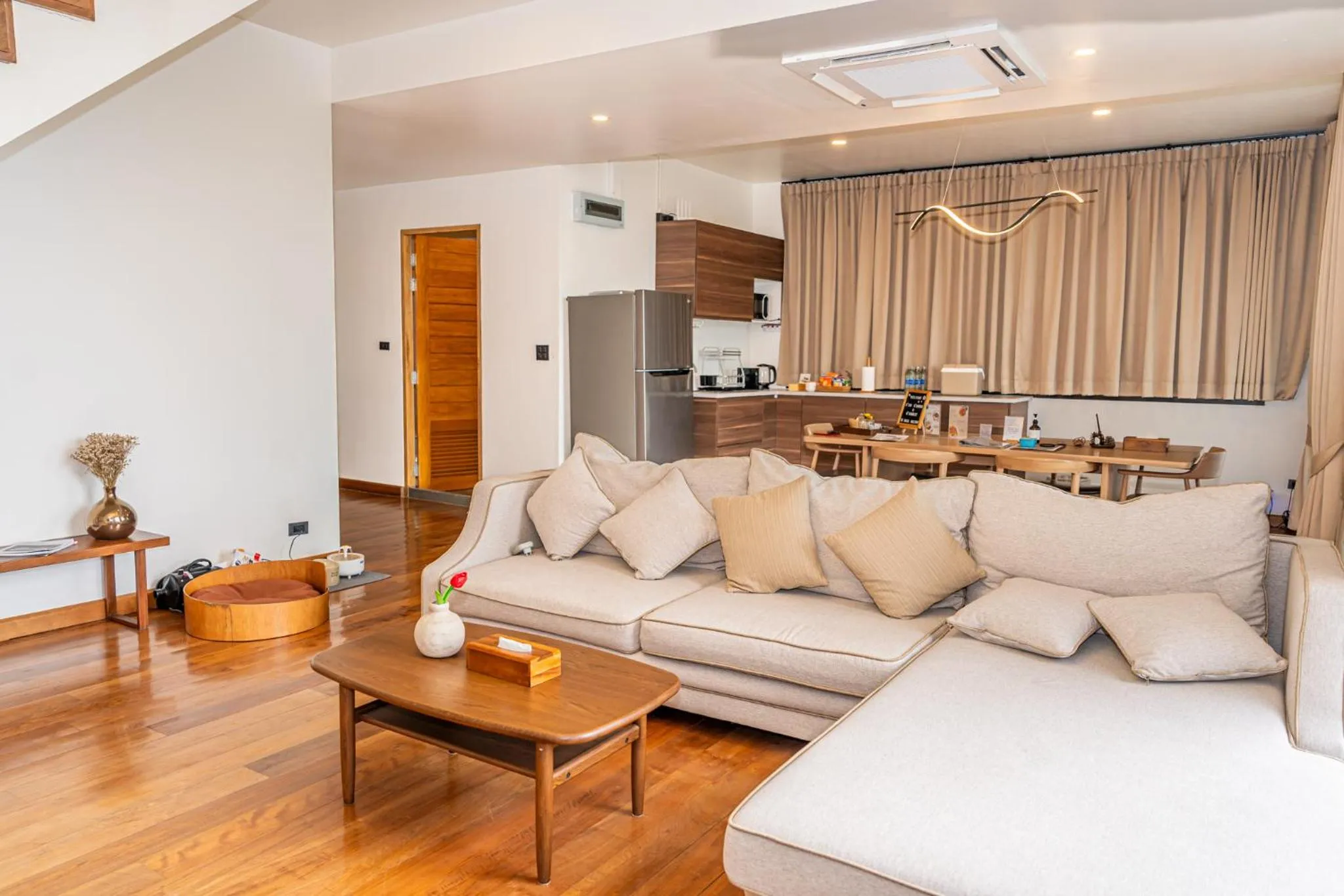 Living room in Te Mata Glamping