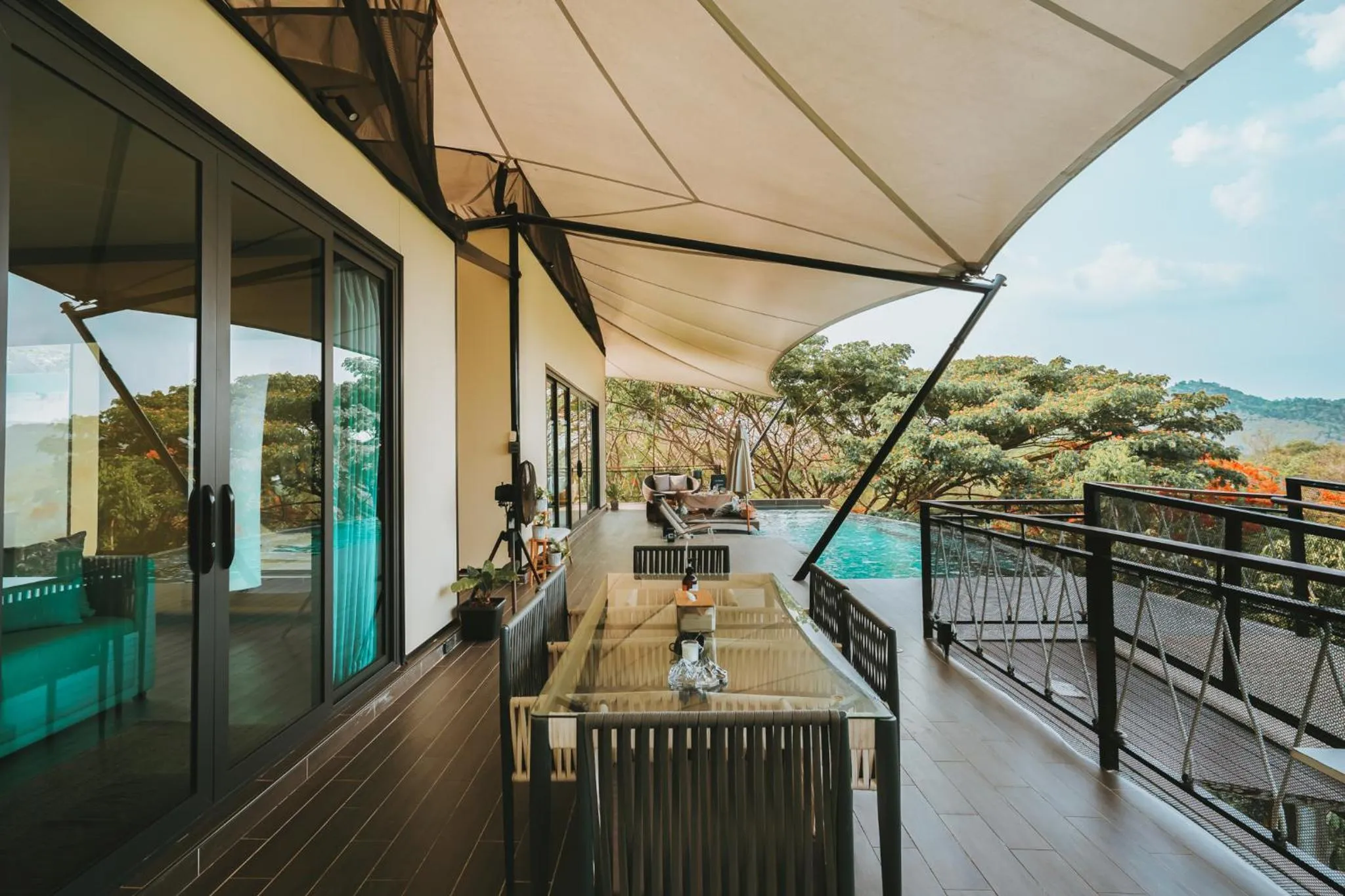 Patio in Te Mata Glamping