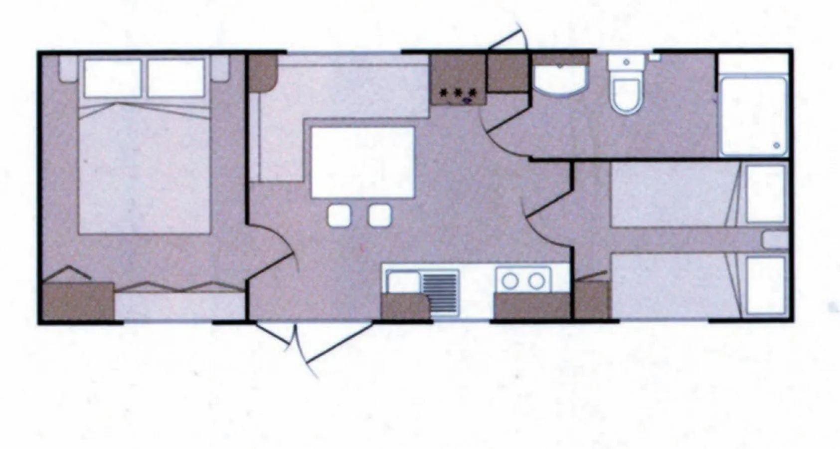 Floor plan in Victoria Mobilehome Jezera Village Holiday Resort