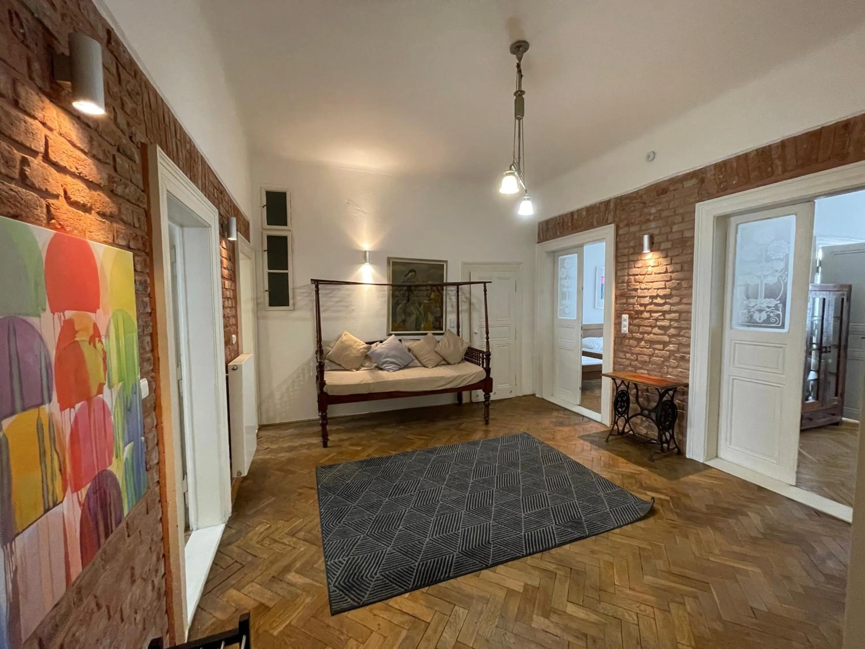 Living room, Bed in Charles Bridge Premium Residence
