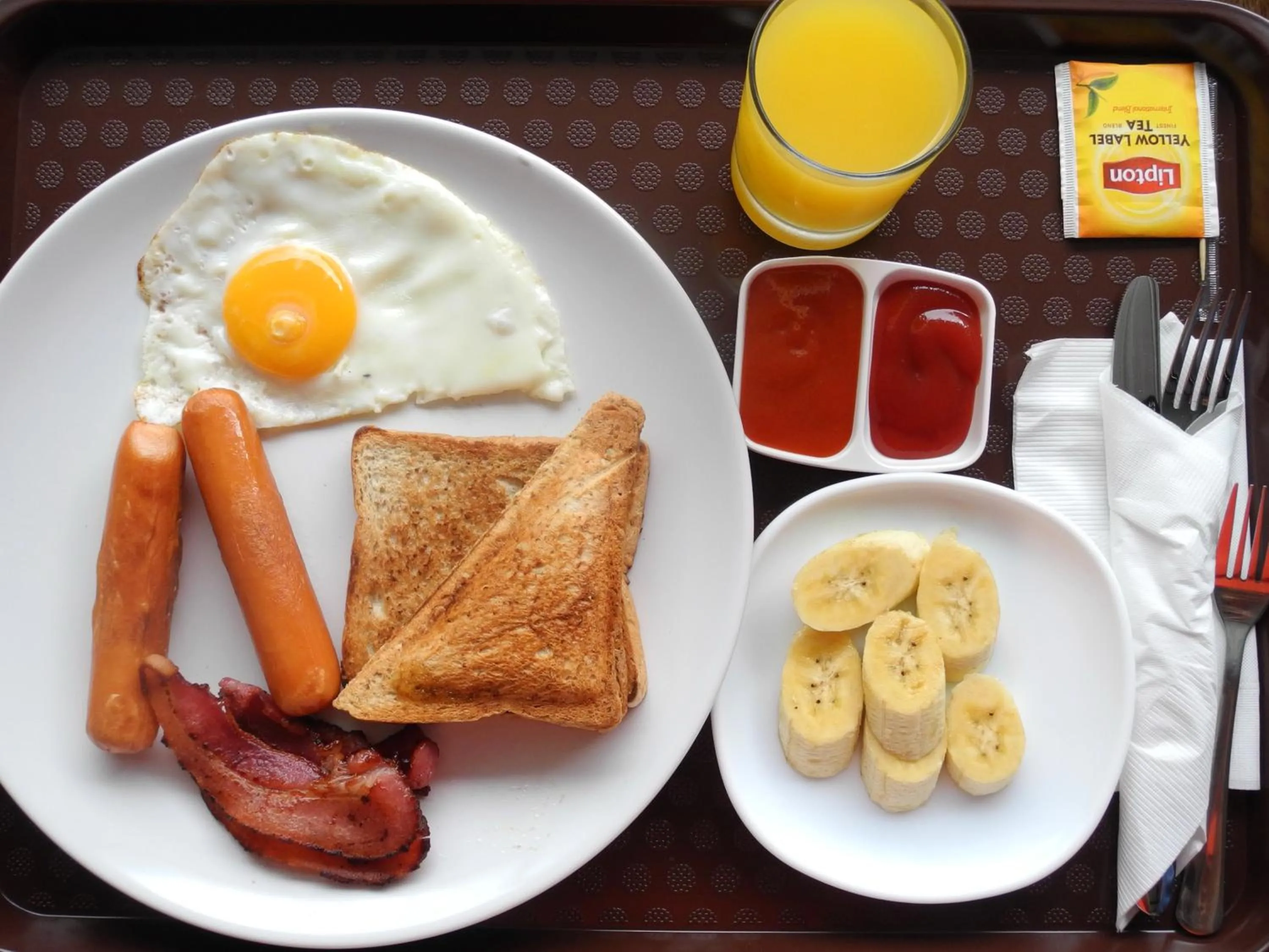 Continental breakfast in Bann Tawan Hostel Chiang Rai