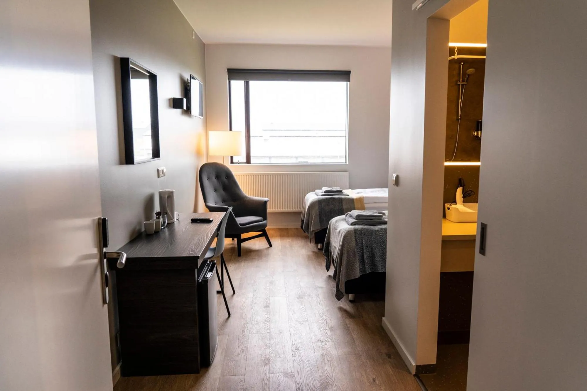 Bedroom, Bed in Black Beach Guesthouse