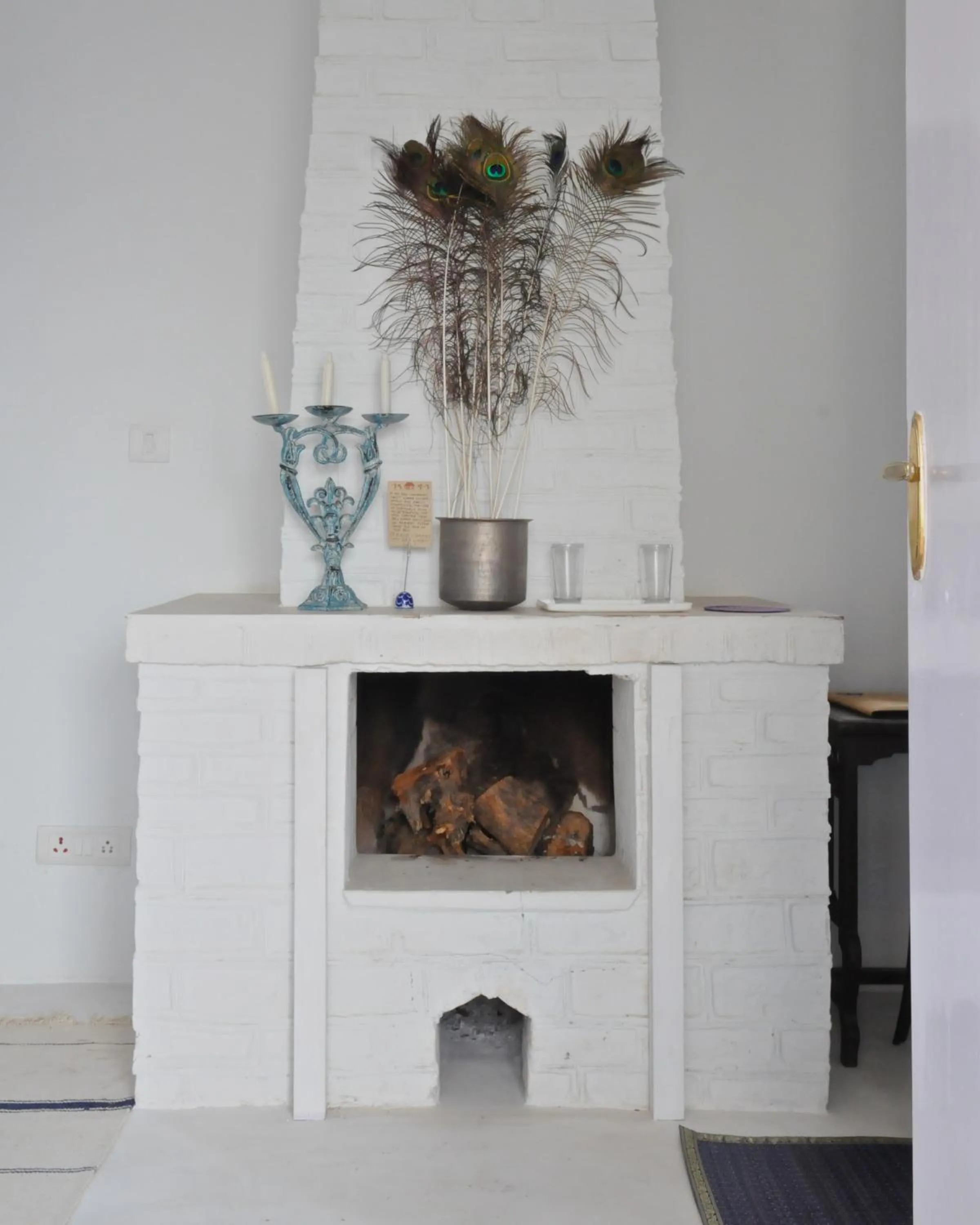 fireplace in Savista Retreat