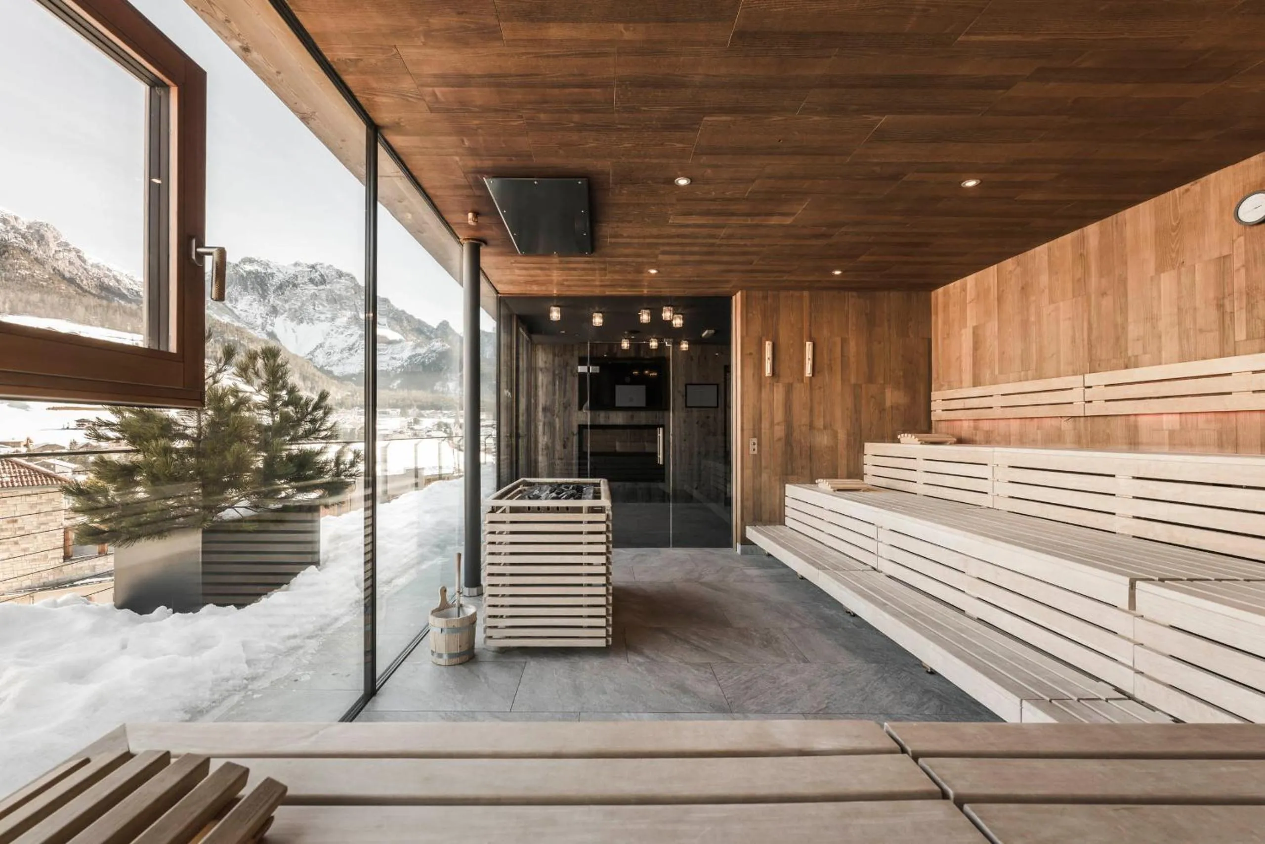 Sauna in Excelsior Dolomites Life Resort
