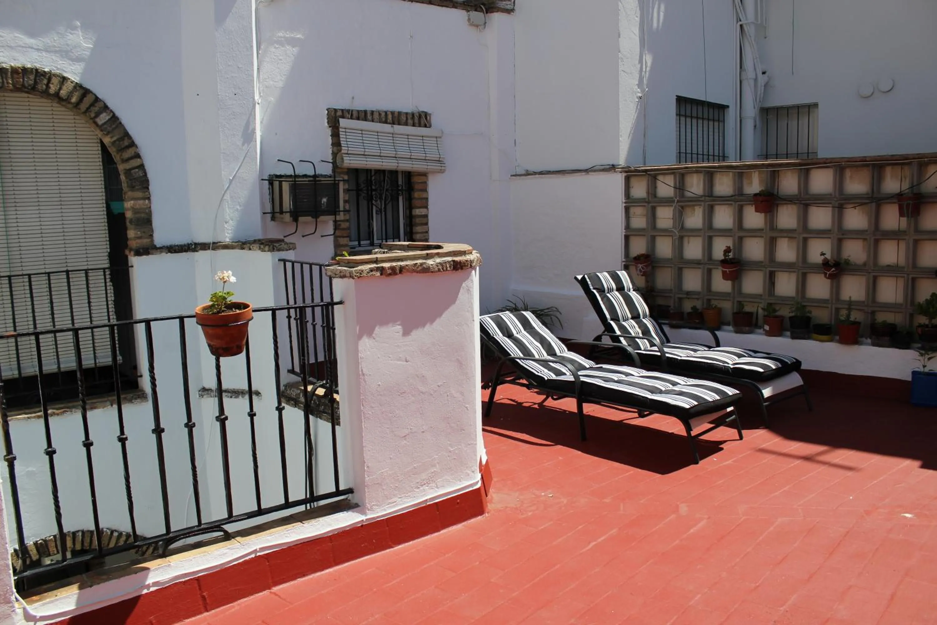 Patio in Pensión La Montoreña