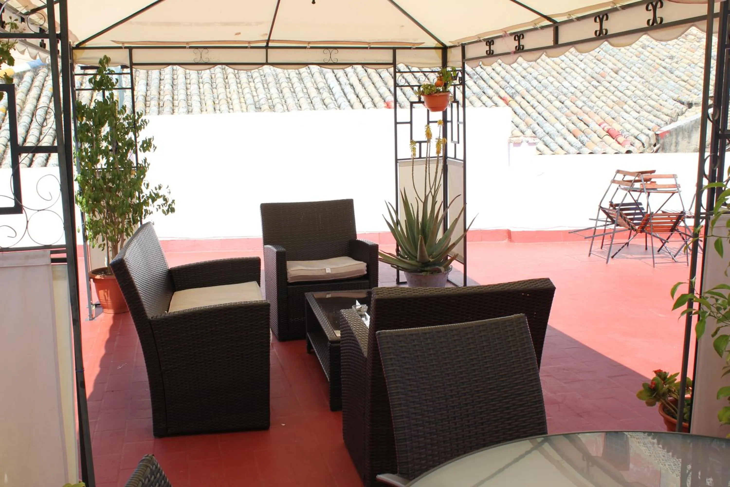 Patio in Pensión La Montoreña