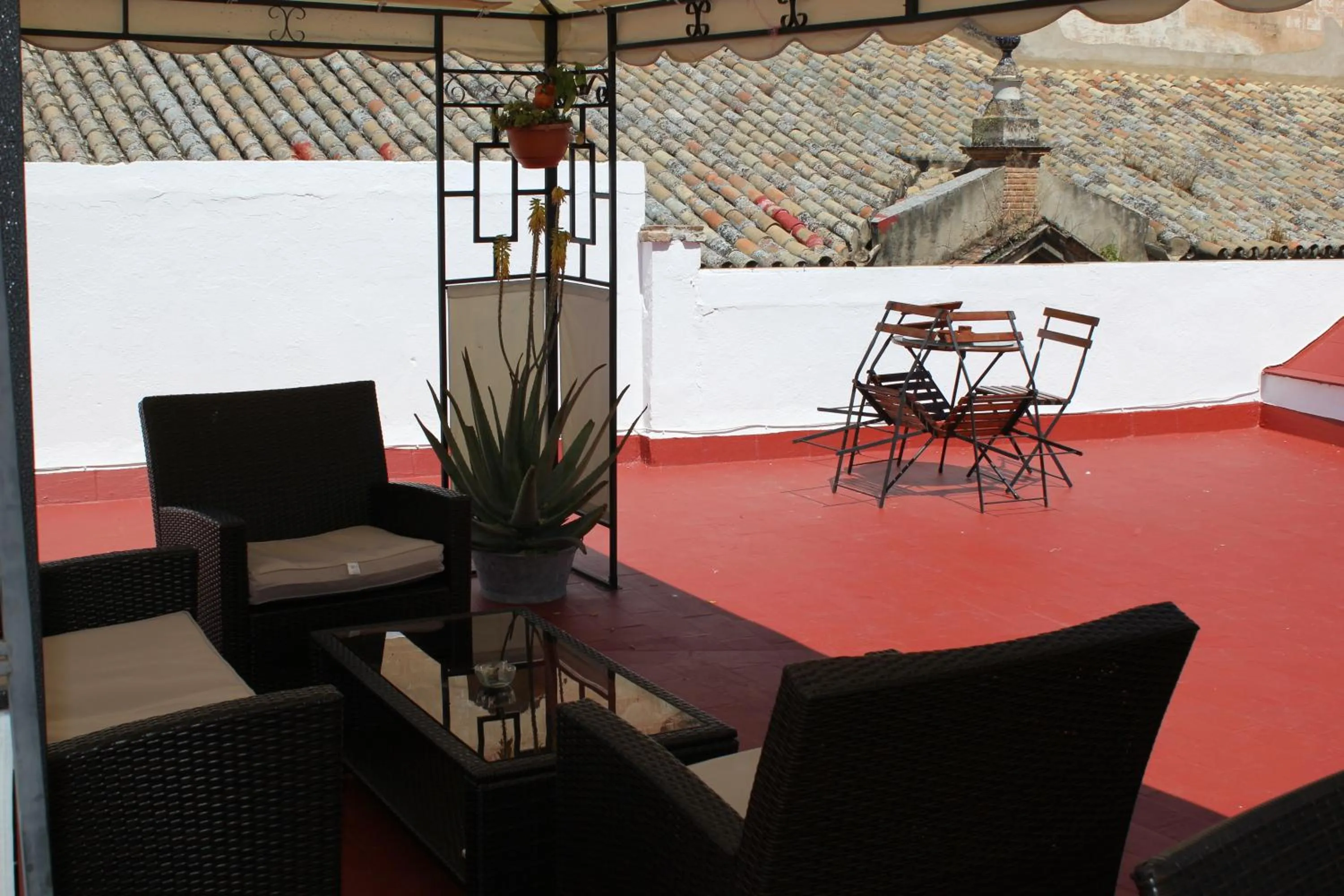 Patio in Pensión La Montoreña