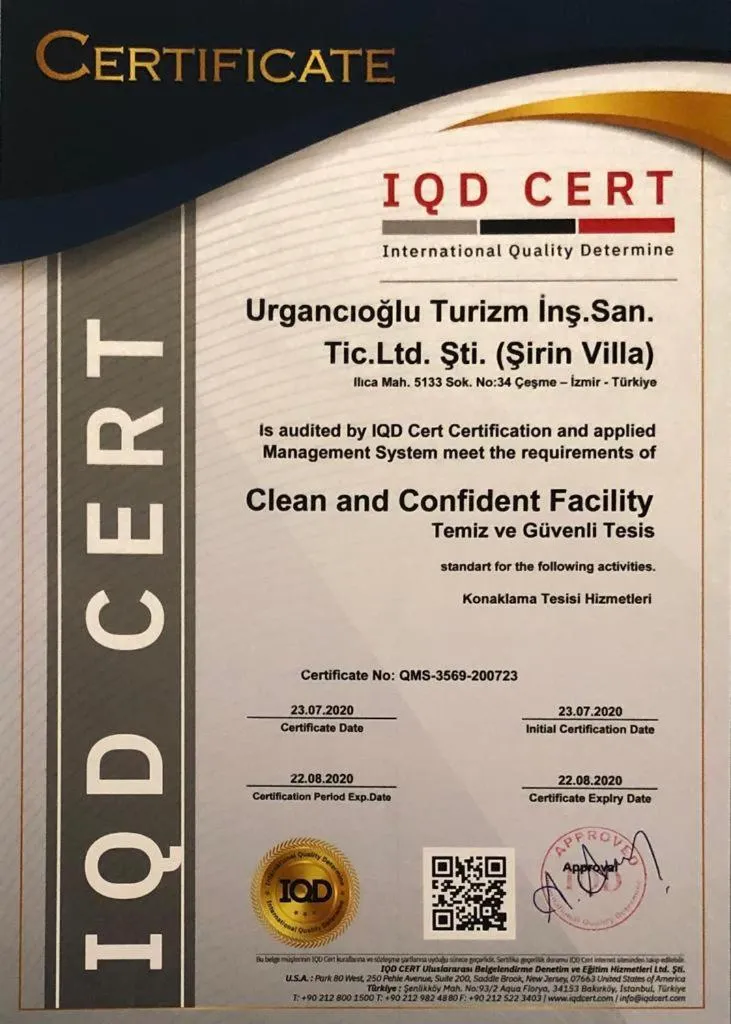 Logo/Certificate/Sign in Sirin Villa