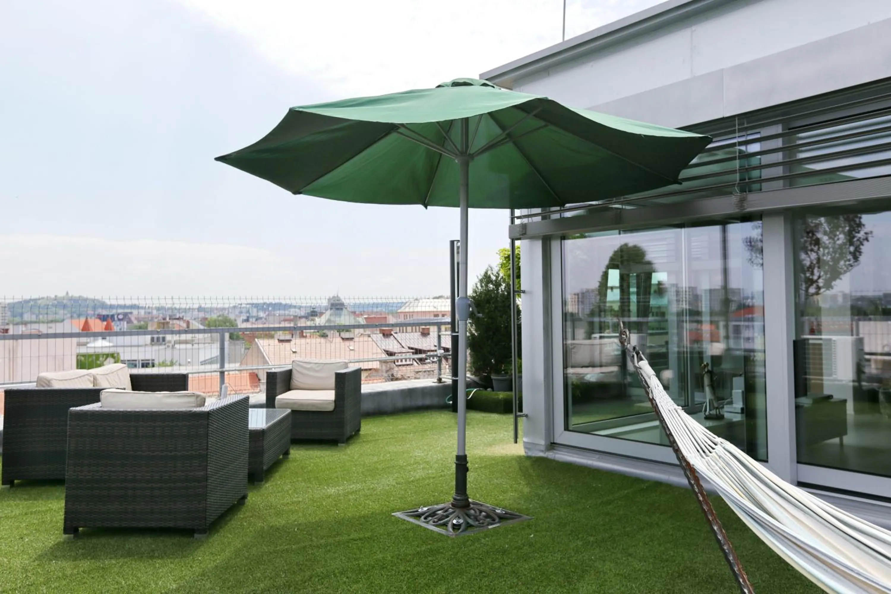 Balcony/Terrace in City Hotel Nitra with free parking