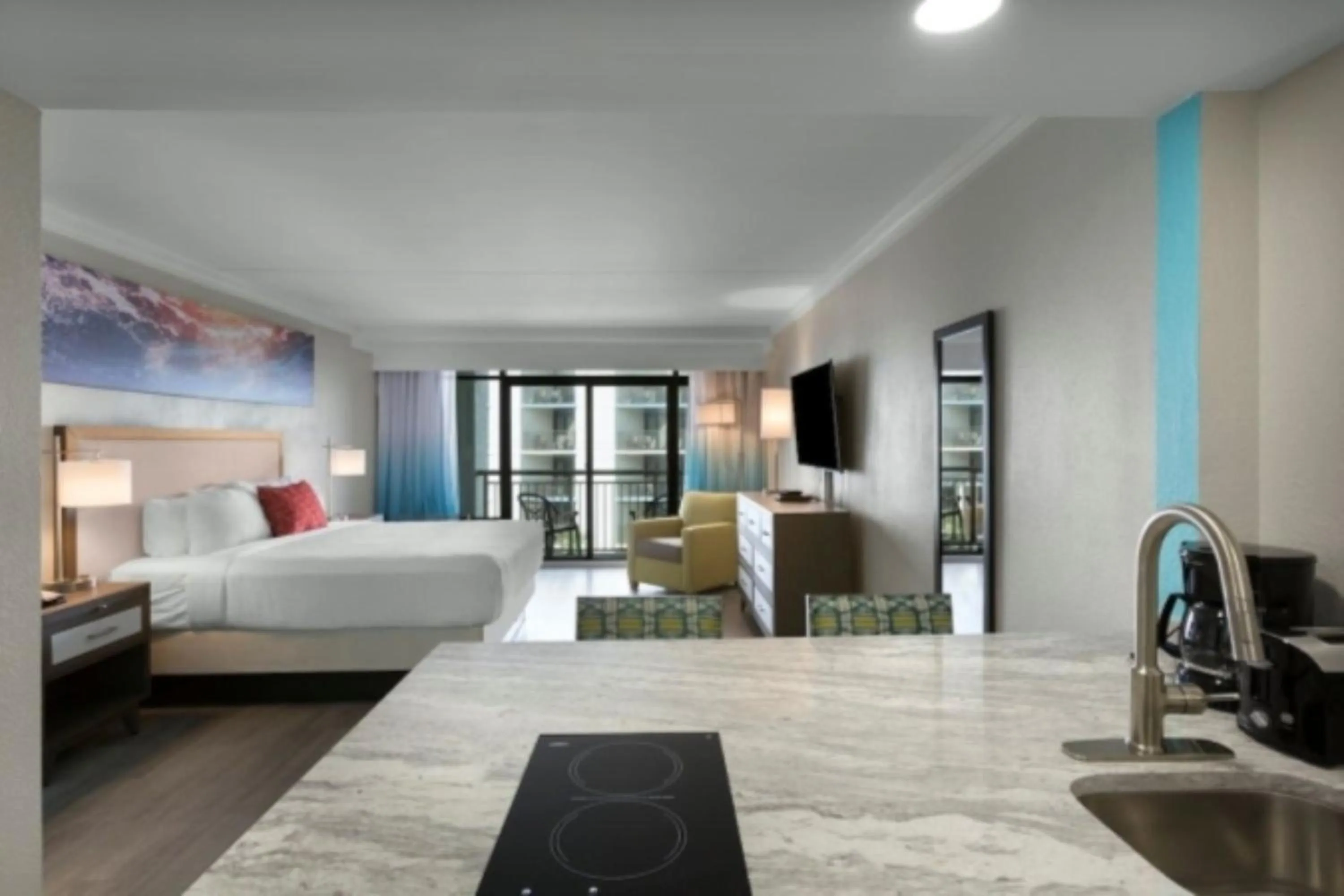 Bed in Grande Cayman Resort