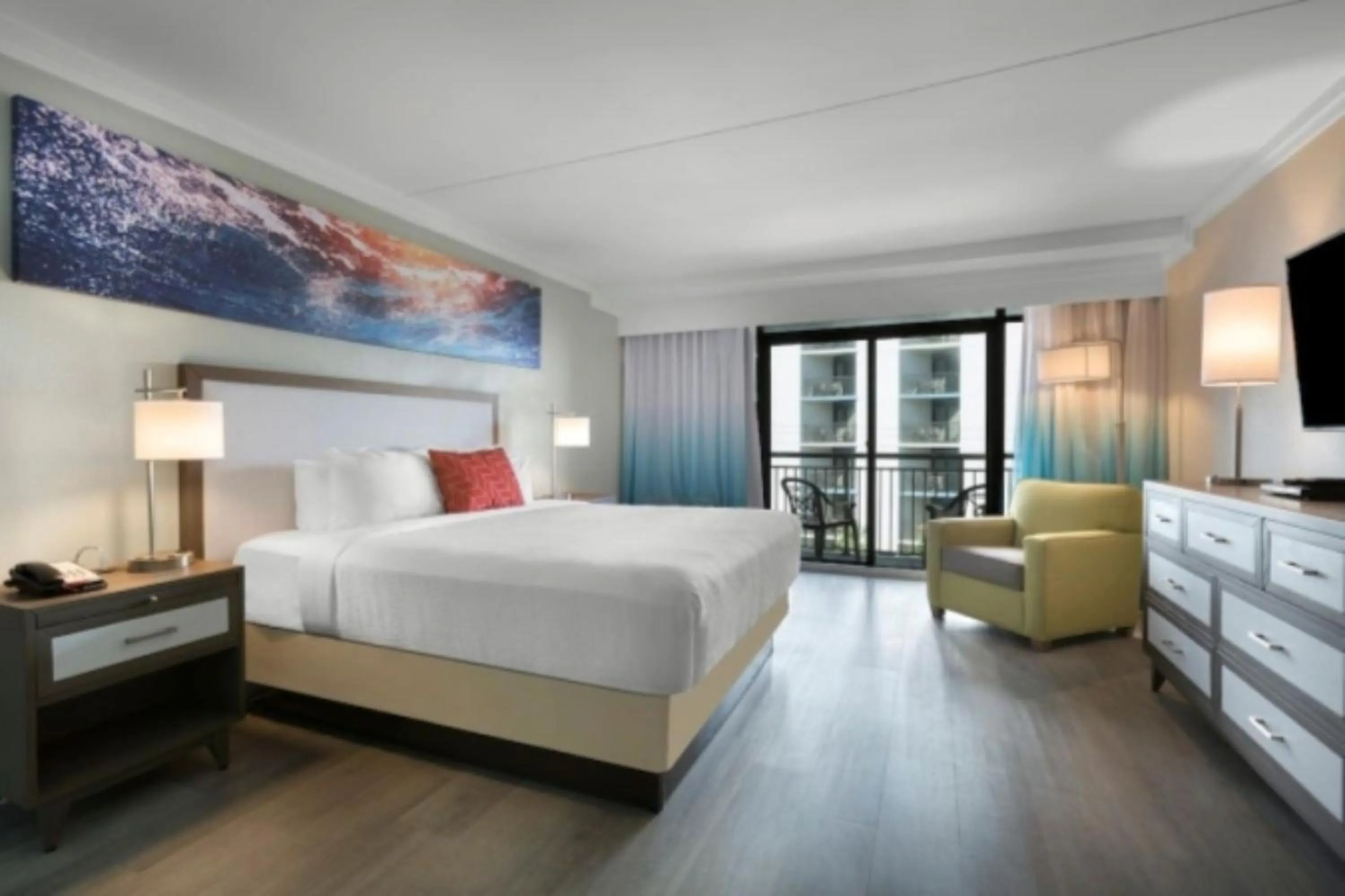 Bed in Grande Cayman Resort