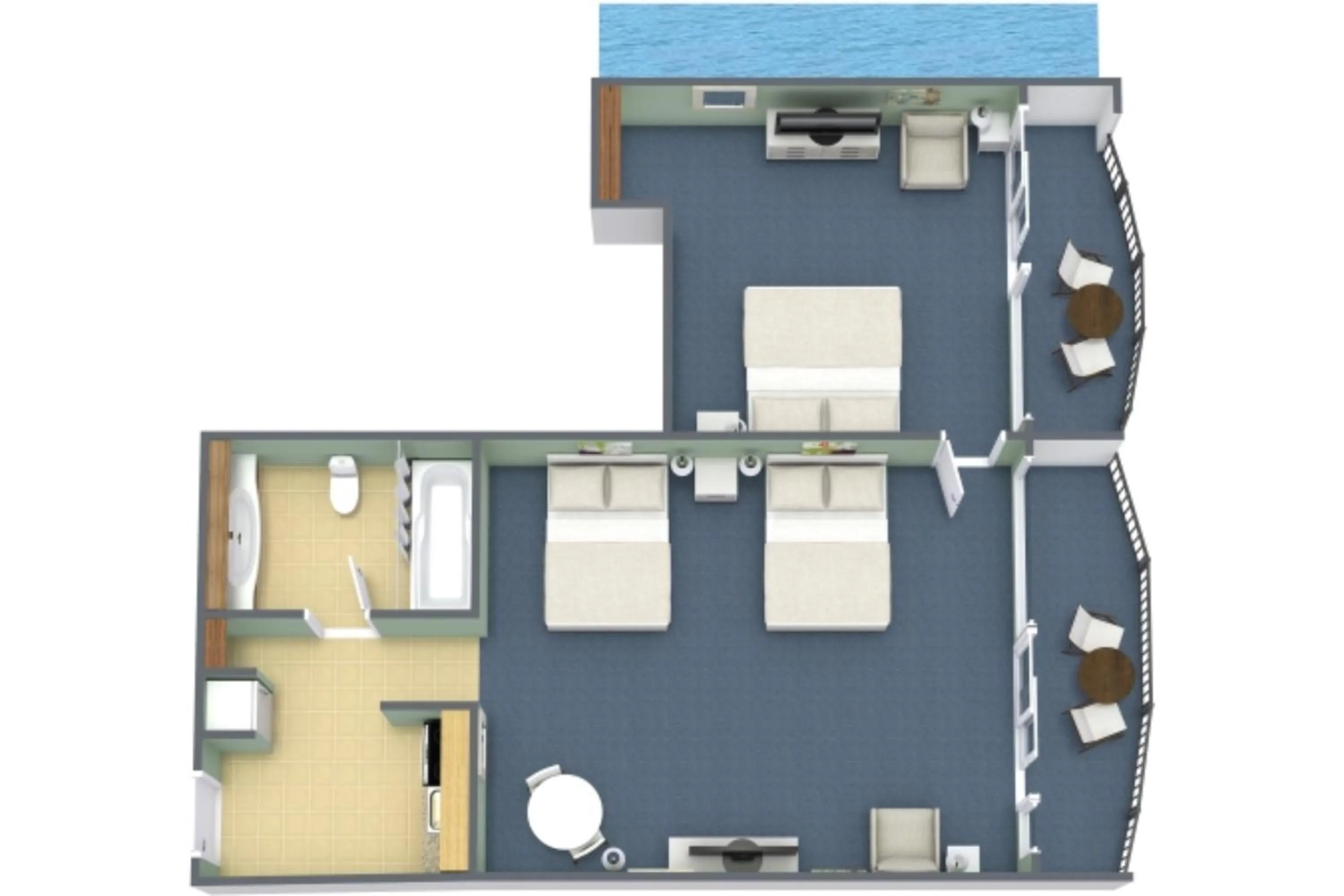 Floor plan in Grande Cayman Resort